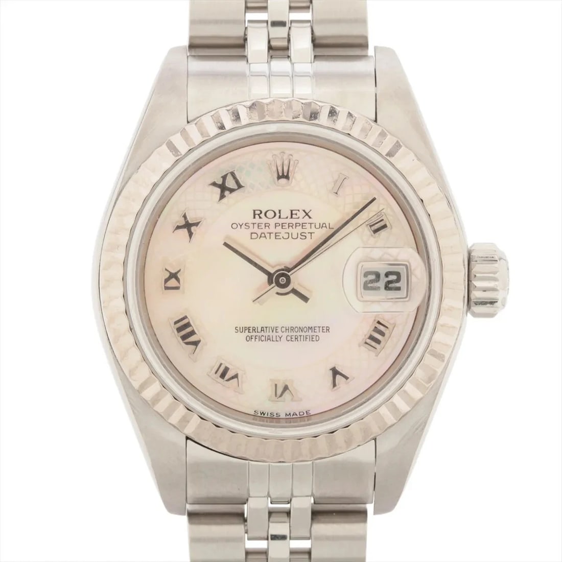 ROLEX DATEJUST AT WHITE SHELL DIAL WATCH: Rolex Datejust At White Shell Dial Watch Brand: Rolex Type/Style: Wristwatch Material: SS?WG Color: Dial Color white shell Size: Case:W0.8 x H0.8inch / W26 x H26 Circumference of Wrist:7.1inch / 18