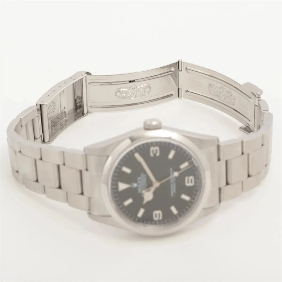 ROLEX EXPLORER SS AT BLACK DIAL WATCH - 2