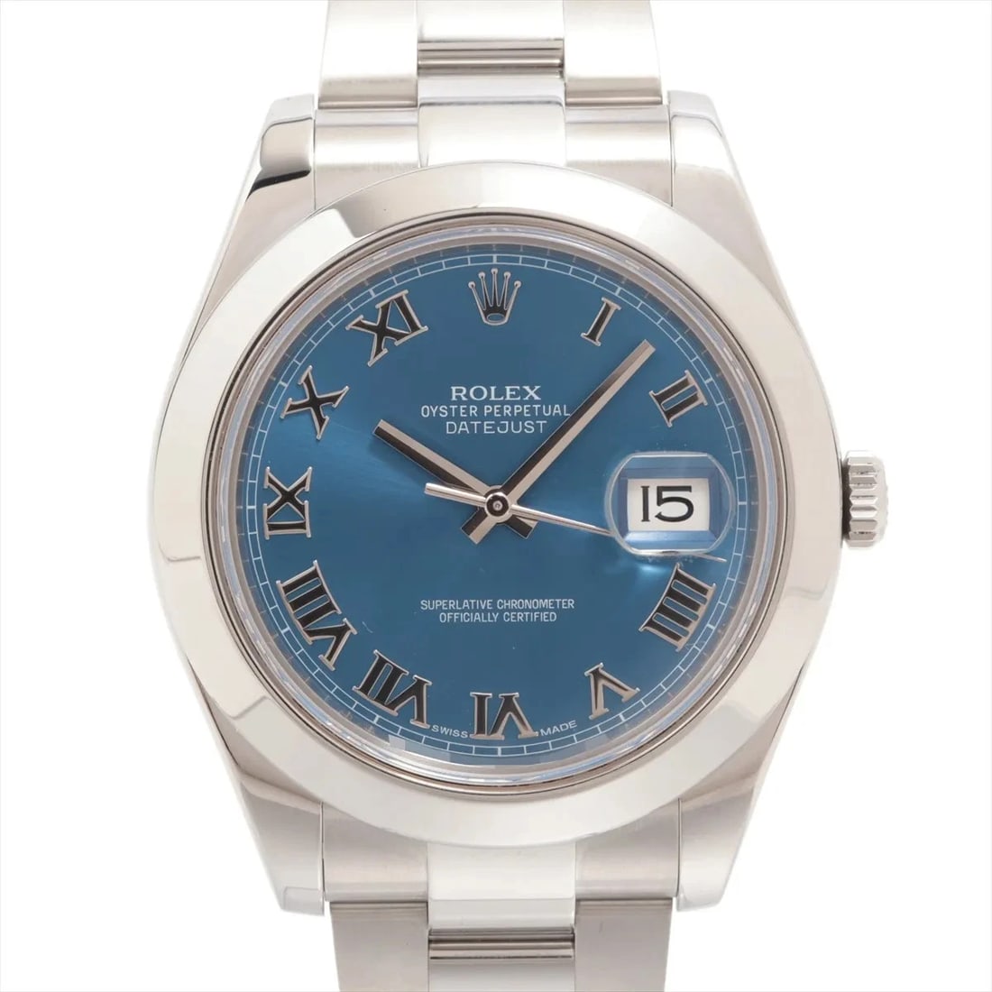 ROLEX DATEJUST II SS AT BLUE DIAL WATCH: Rolex Datejust Ii Ss At Blue Dial Watch Brand: Rolex Type/Style: Wristwatch Material: SS Color: Dial Color Blue Size: Case:W1.6 x H1.6inch / W41 x H41 Circumference of Wrist:7.5inch / 19 Accessories:
