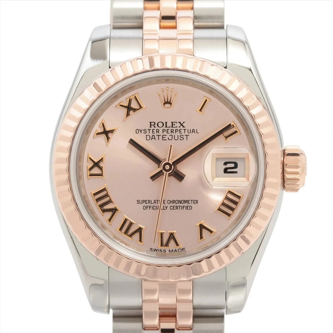 ROLEX DATEJUST AT PINK WATCH: Rolex Datejust At Pink Watch Brand: Rolex Type/Style: Wristwatch Material: PG?SS Color: Dial Color Pink Size: Case:W0.8 x H0.8inch / W26 x H26 Circumference of Wrist:5.5inch / 14 Accessories: None