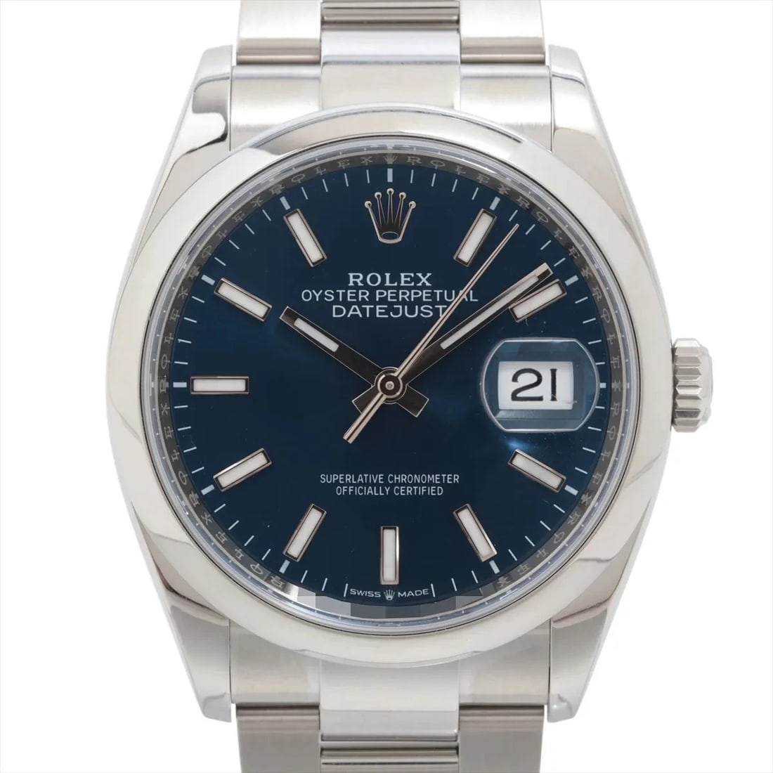 ROLEX DATEJUST 36 SS AT BRIGHT BLUE DIAL OYSTER WATCH: Rolex Datejust 36 Ss At Bright Blue Dial Oyster Watch Brand: Rolex Type/Style: Wristwatch Material: SS Color: Dial Color bright blue Size: Case:W1.2 x H1.2inch / W36 x H36 Circumference of Wrist:7.1in