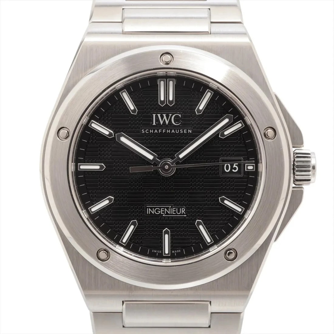 IWC INGENIEUR AUTOMATIC 40 SS AT BLACK DIAL WATCH (1 of 3)