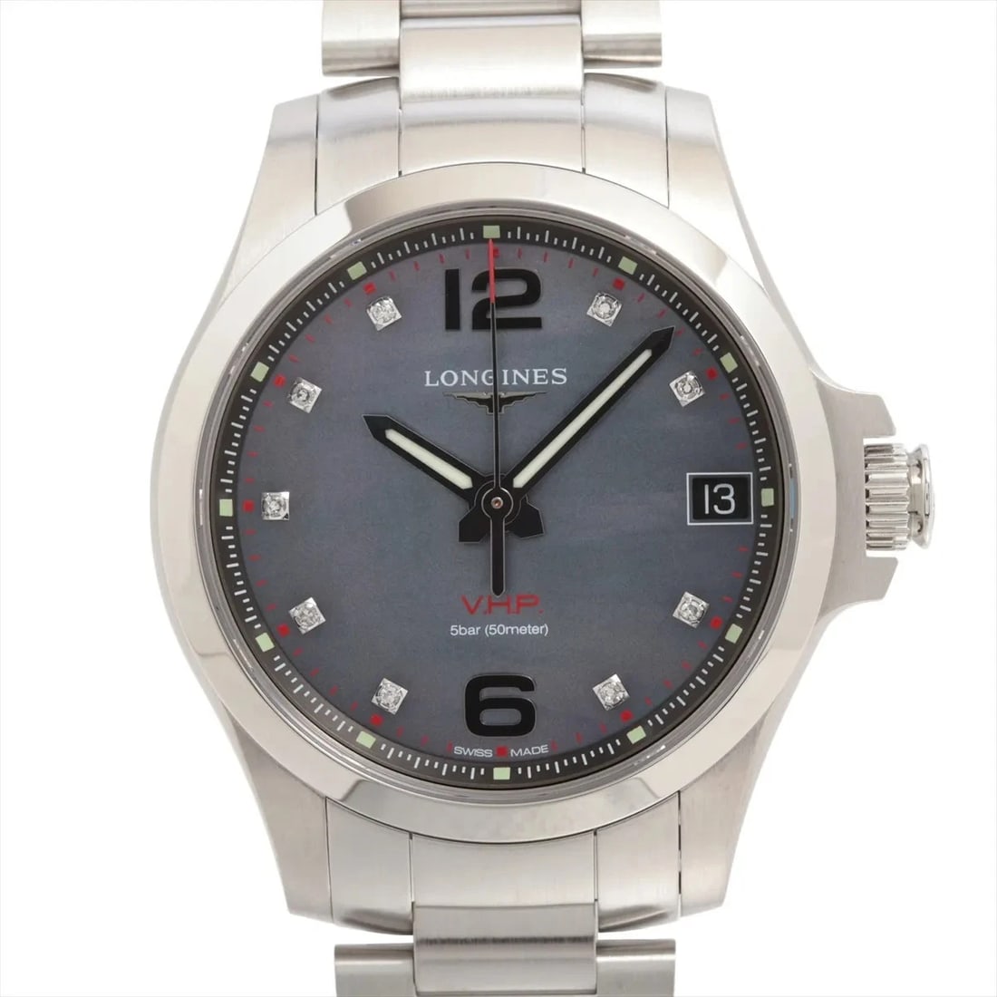 LONGINES CONQUEST SS QZ BLACK-SHELL WATCH: Longines Conquest Ss Qz Black-Shell Watch Brand: Longines Type/Style: Wristwatch Material: SS Color: Dial Color Black shell Size: Case:W1.2 x H1.2inch / W34 x H34 Circumference of Wrist:7.7inch / 19.5