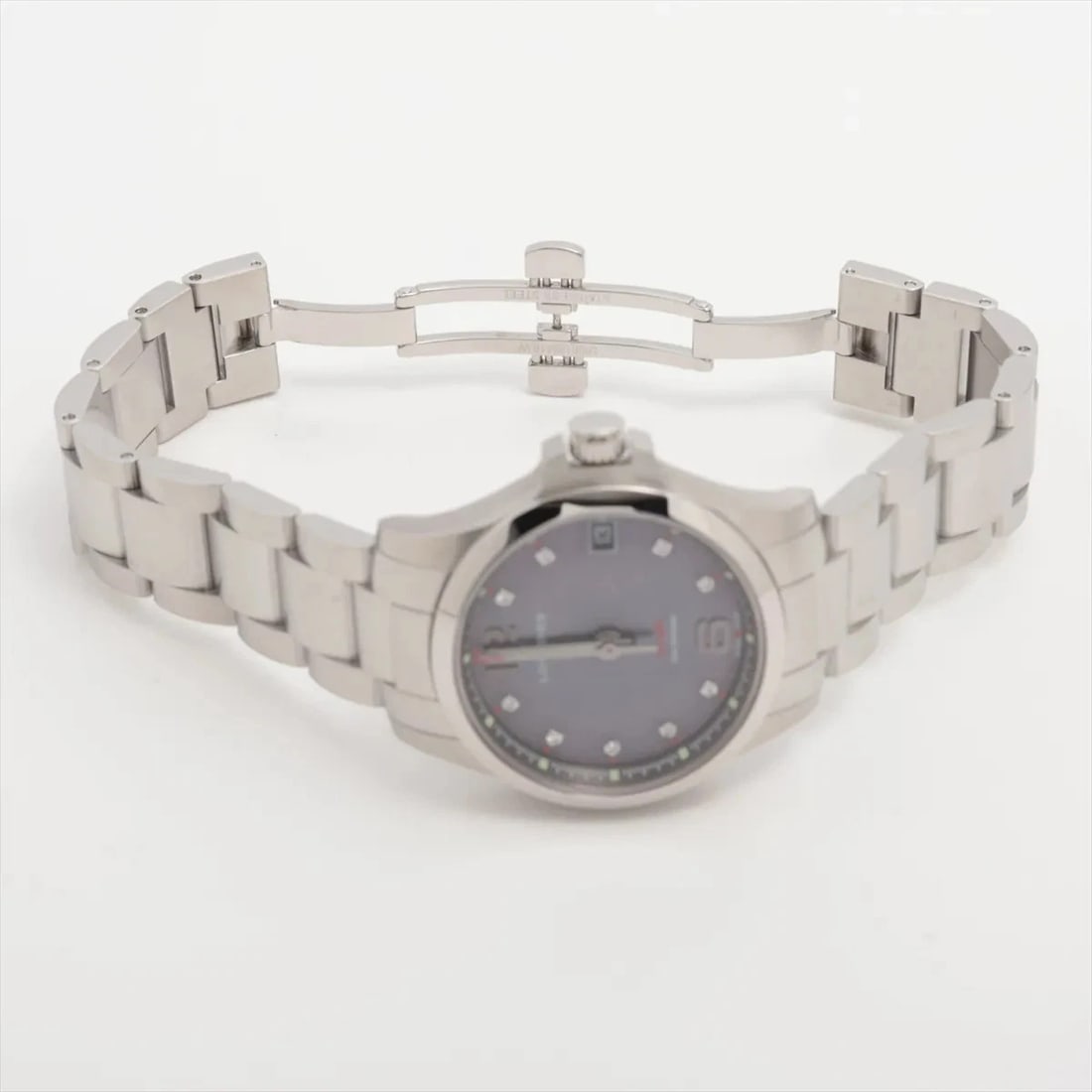 LONGINES CONQUEST SS QZ BLACK-SHELL WATCH - 3