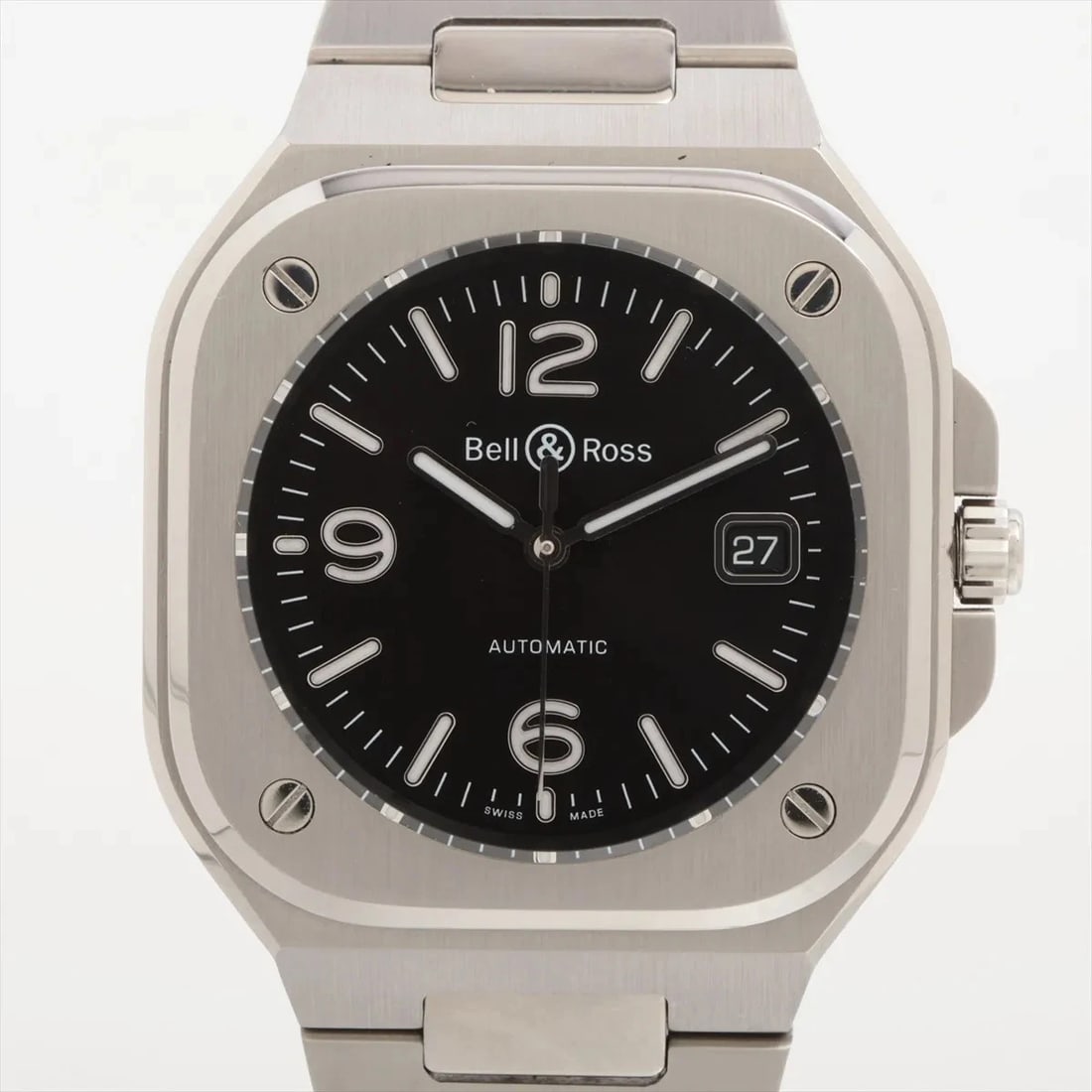 BELL & ROSS BLACK STEEL SS AT BLACK DIAL WATCH (1 of 3)