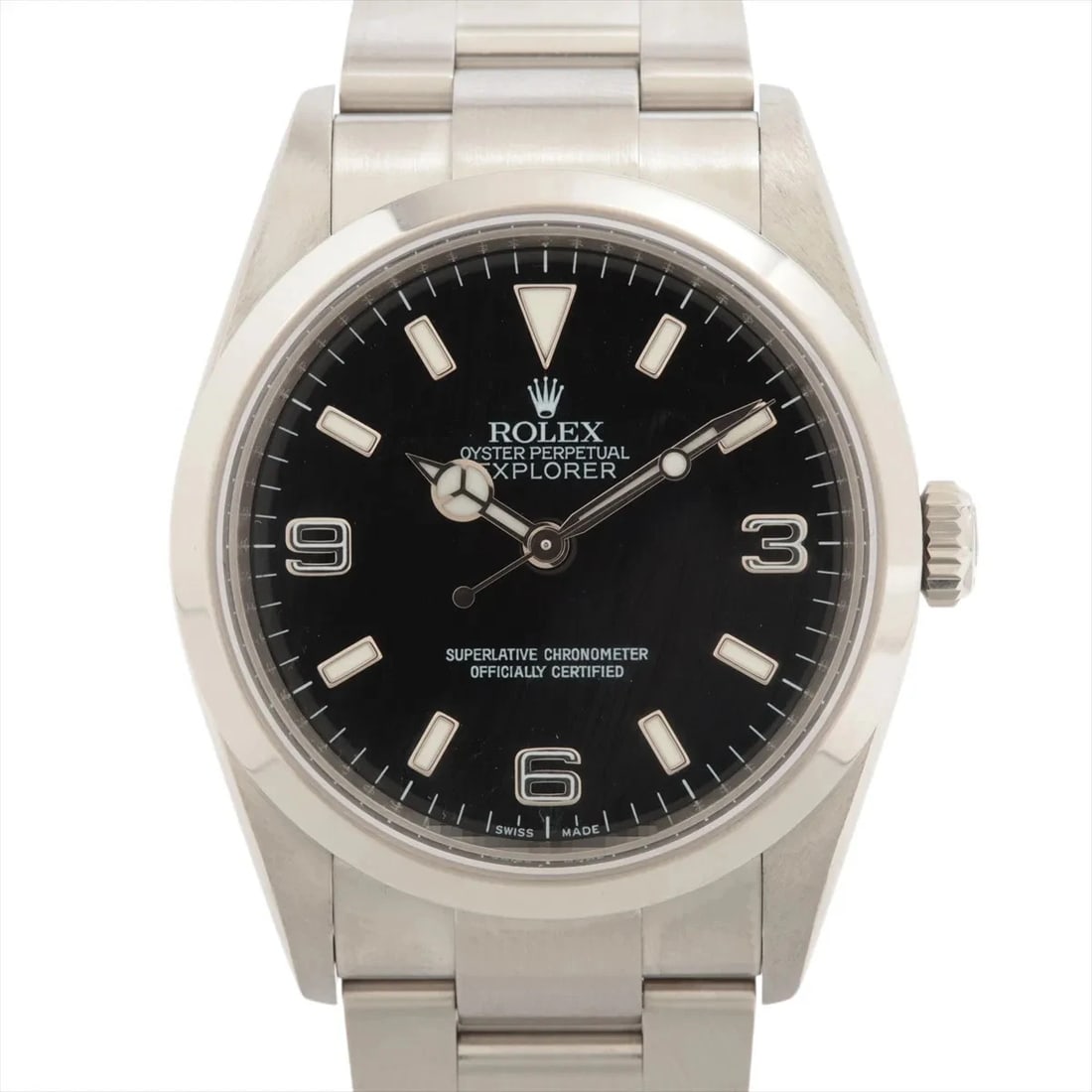 ROLEX EXPLORER I SS AT BLACK DIAL WATCH (1 of 3)