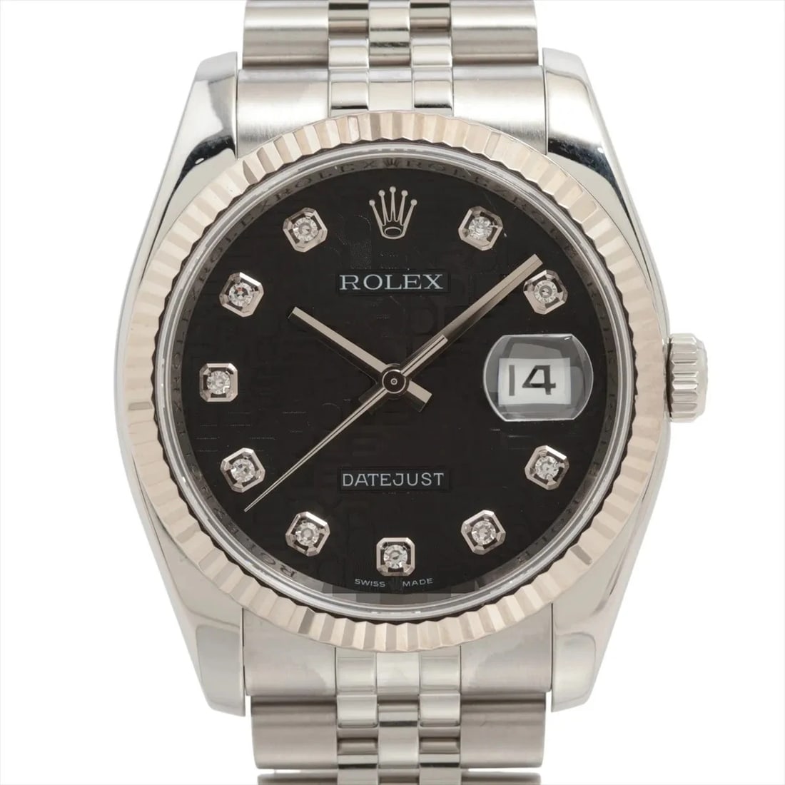ROLEX DATEJUST 36 AT BLACK WATCH: Rolex Datejust 36 At Black Watch Brand: Rolex Type/Style: Wristwatch Material: SS×WG Color: Dial Color Black carving computer Size: Case:W1.2 x H1.2inch / W36 x H36 Circumference of Wrist:7.1inch / 1