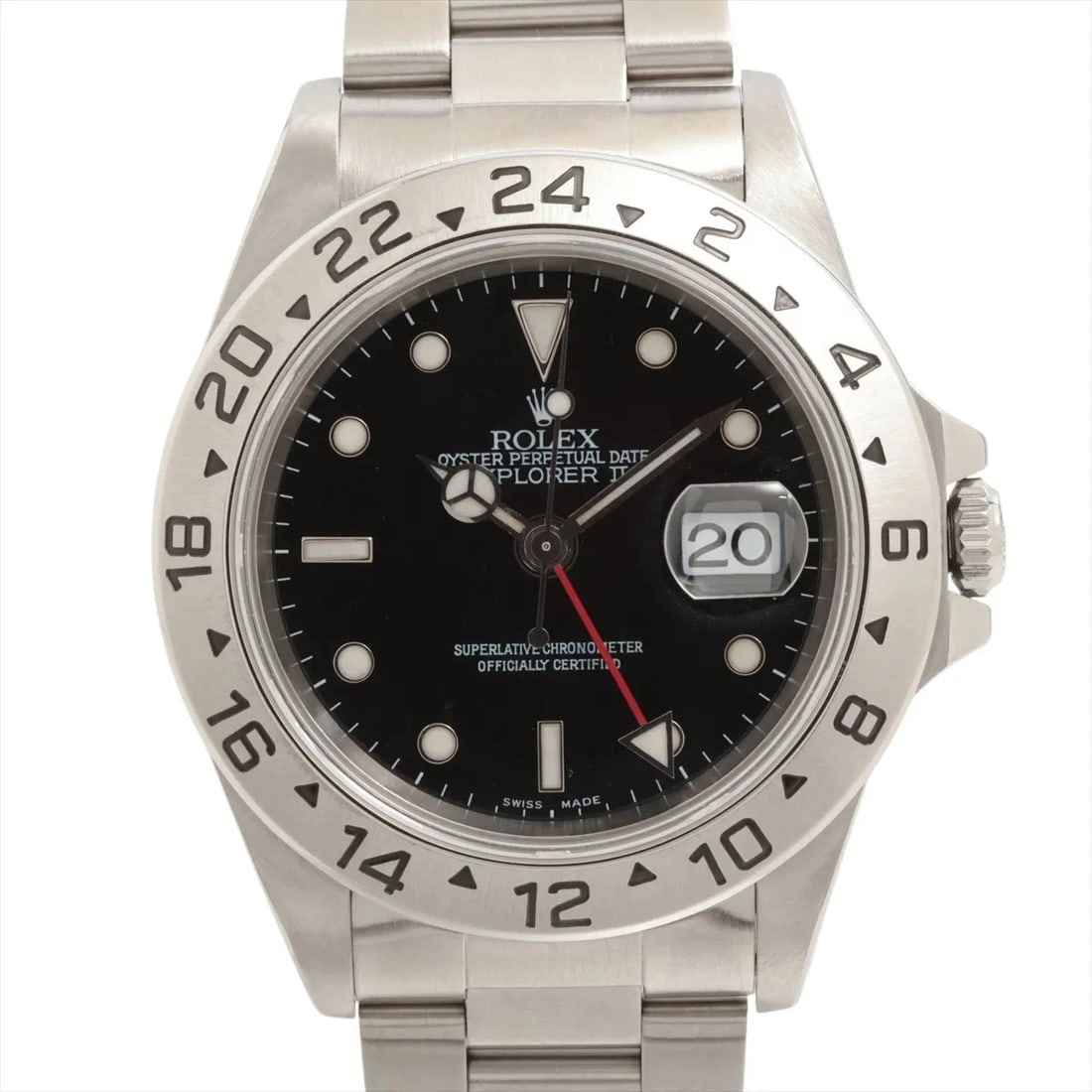 ROLEX EXPLORER II SS AT BLACK DIAL WATCH: Rolex Explorer Ii Ss At Black Dial Watch Brand: Rolex Type/Style: Wristwatch Material: SS Color: Dial Color Black Size: Case:W1.6 x H1.6inch / W40 x H40 Circumference of Wrist:7.3inch / 18.5 Acces