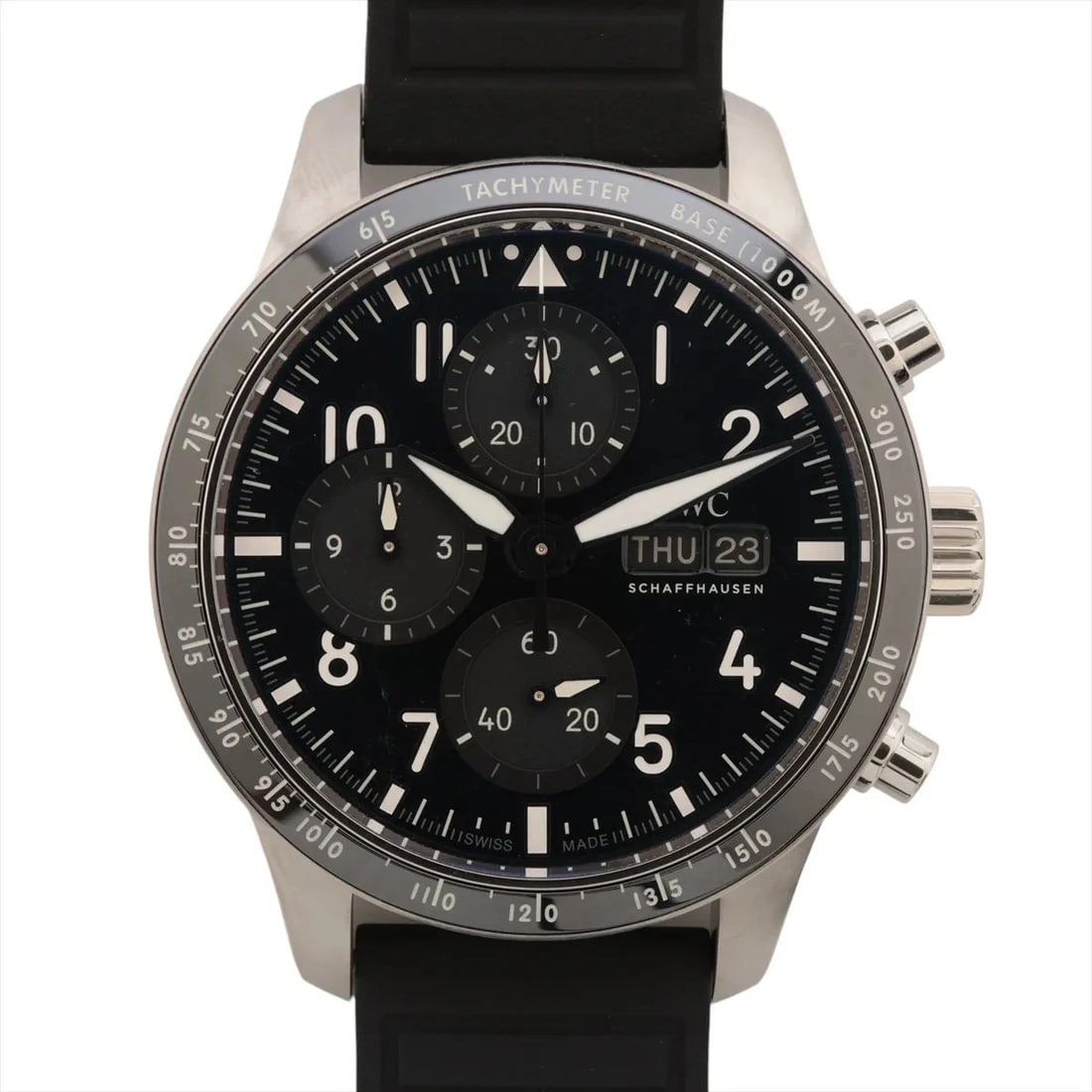 IWC PILOT WATCH 41 SS & RUBBER AT BLACK WATCH (1 of 3)