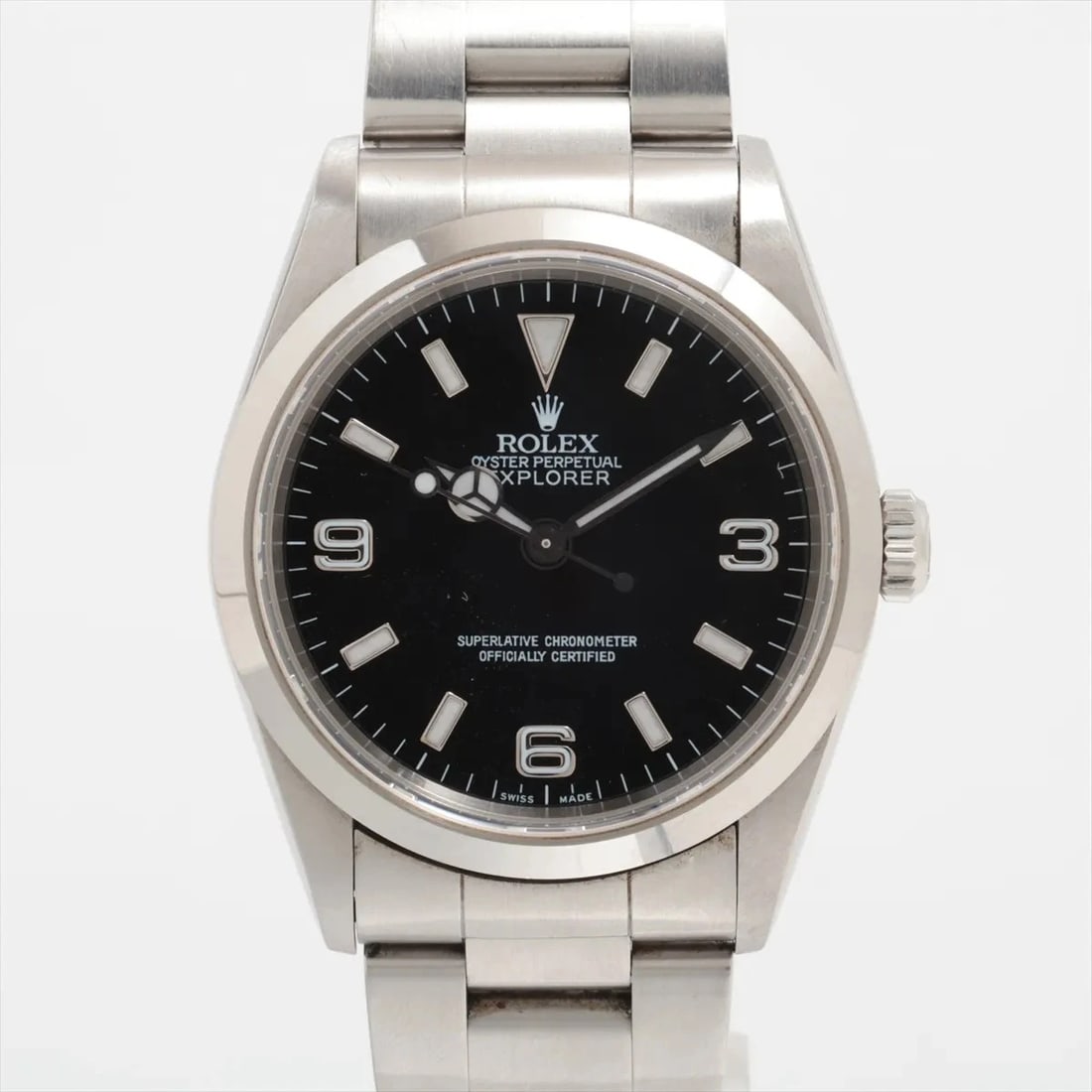 ROLEX EXPLORER I SS AT BLACK DIAL WATCH (1 of 3)