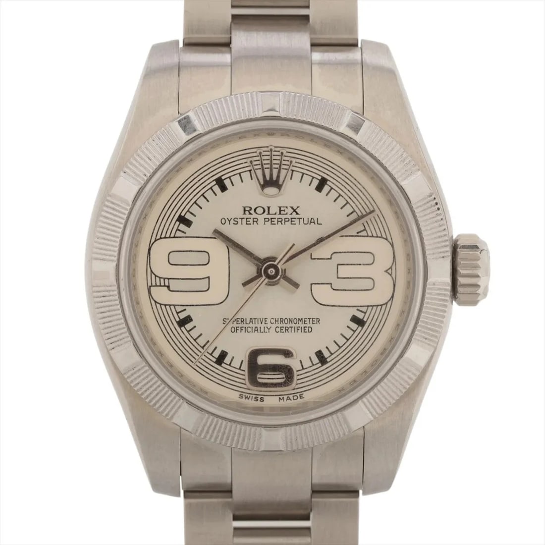 ROLEX OYSTER PERPETUAL SS AT SILVER WATCH: Rolex Oyster Perpetual Ss At Silver Watch Brand: Rolex Type/Style: Wristwatch Material: SS Color: Dial Color Silver Size: Case:W0.8 x H0.8inch / W26 x H26 Circumference of Wrist:5.7inch / 14.5 Acc