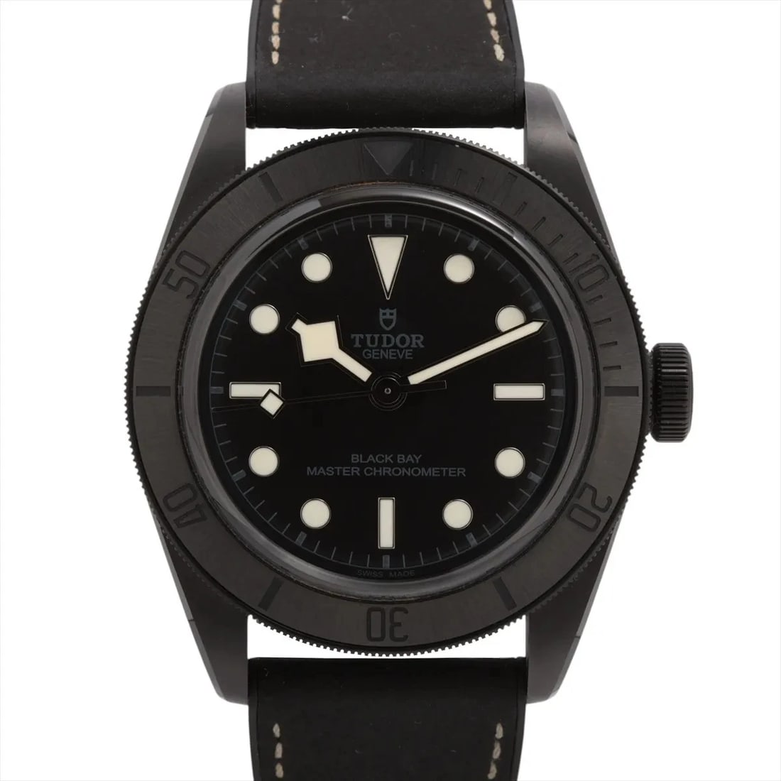 TUDOR BLACK BAY CERAMIC CE X LEATHER X RUBBER AT BLACK DIAL WATCH: Tudor Black Bay Ceramic Ce X Leather X Rubber At Black Dial Watch Brand: Tudor Type/Style: Wristwatch Material: CE x SS x leather x rubber Color: Dial Color Black Size: Case:W1.6 x H1.6inch / W41 x H4