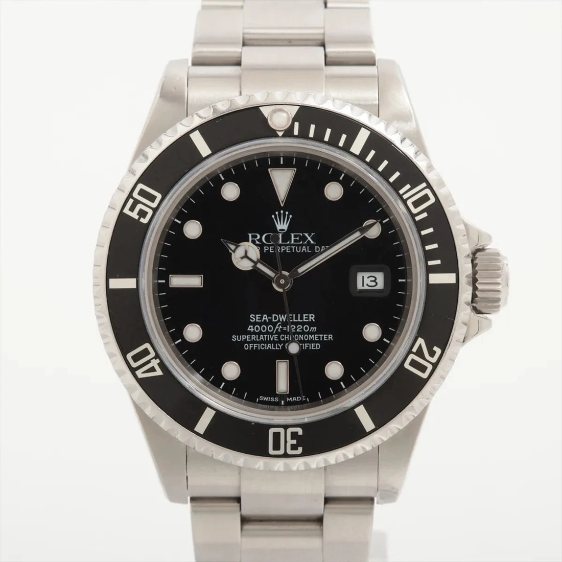 ROLEX SEA-DWELLER SS AT BLACK DIAL WATCH: Rolex Sea-Dweller Ss At Black Dial Watch Brand: Rolex Type/Style: Wristwatch Material: SS Color: Dial Color Black Size: Case:W1.6 x H1.6inch / W40 x H40 Circumference of Wrist:6.9inch / 17.5 Acces