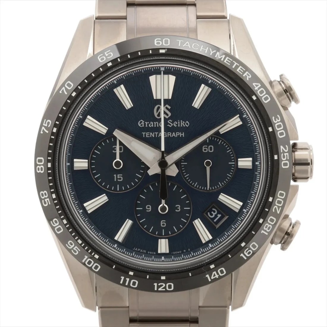 GRAND SEIKO 9 COLLECTION TENTOGRAPH TI AT WATCH: Grand Seiko 9 Collection Tentograph Ti At Watch Brand: Grand Seiko Type/Style: Wristwatch Material: TI Color: Dial Color Blue Size: Case:W1.6 x H2.0inch / W43.2 x H51.5 Circumference of Wrist:7.9inch 
