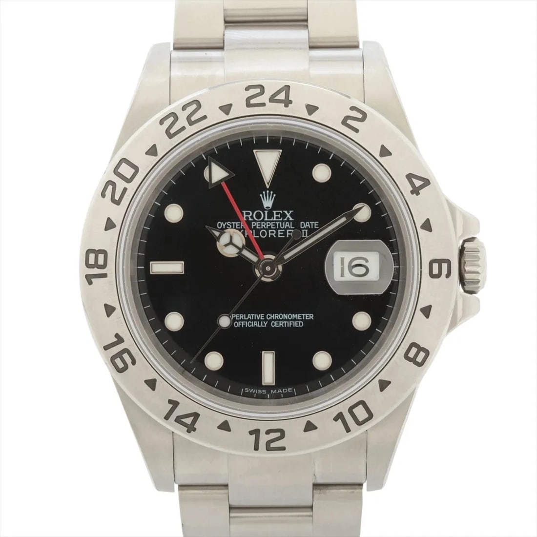ROLEX EXPLORER II SS AT BLACK DIAL WATCH: Rolex Explorer Ii Ss At Black Dial Watch Brand: Rolex Type/Style: Wristwatch Material: SS Color: Dial Color Black Size: Case:W1.6 x H1.6inch / W40 x H40 Circumference of Wrist:7.1inch / 18 Accesso