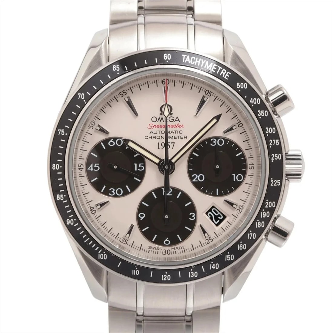 OMEGA SPEEDMASTER DATE EDITION LIMITED WATCH: Omega Speedmaster Date Edition Limited Watch Brand: Omega Type/Style: Wristwatch Material: SS Color: Dial Color Silver Size: Case:W1.6 x H1.6inch / W40 x H40 Circumference of Wrist:7.1inch / 18 Ac