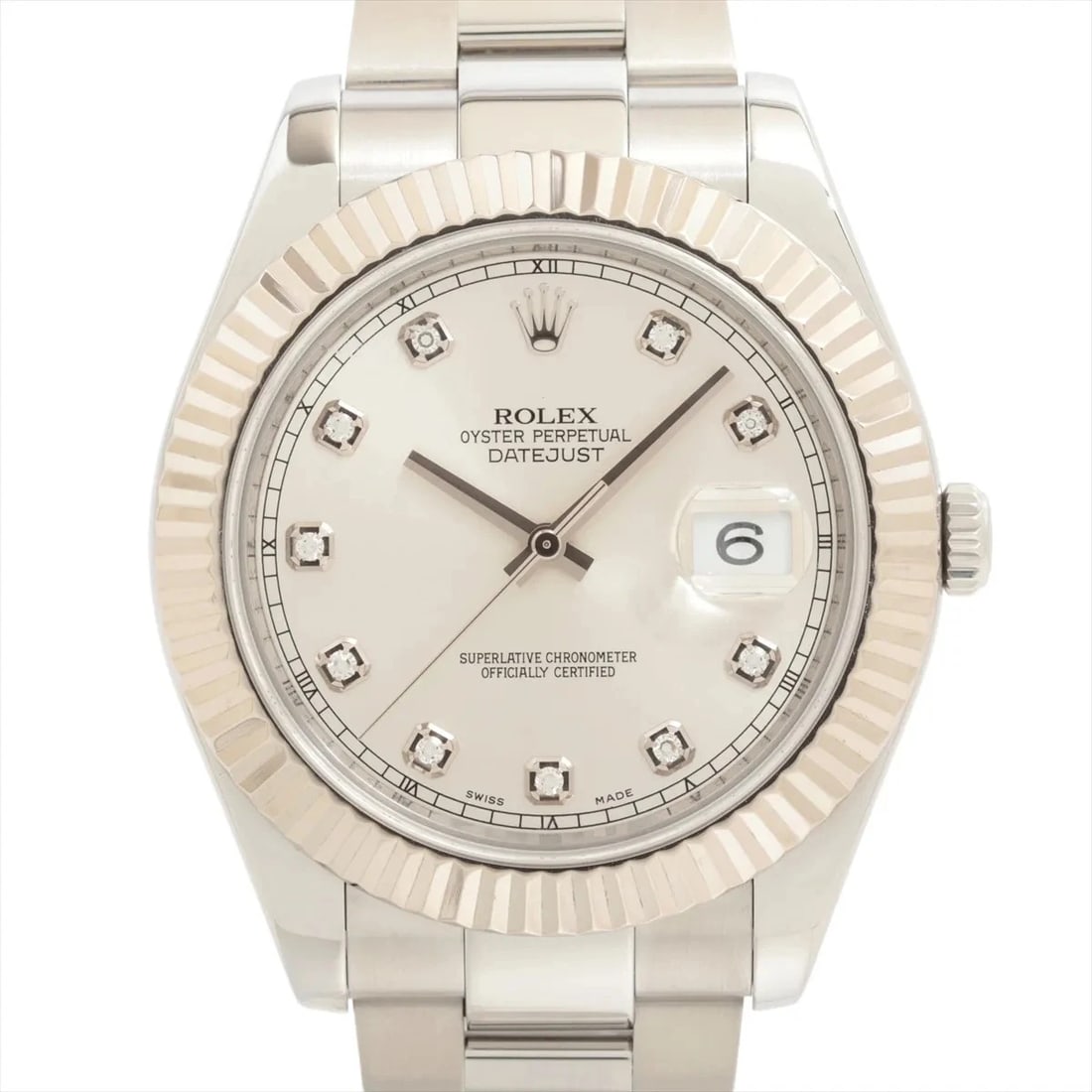 ROLEX DATEJUST II AT SILVER WATCH: Rolex Datejust Ii At Silver Watch Brand: Rolex Type/Style: Wristwatch Material: SS?WG Color: Dial Color Silver Size: Case:W1.6 x H1.6inch / W41 x H41 Circumference of Wrist:7.1inch / 18 Accessorie