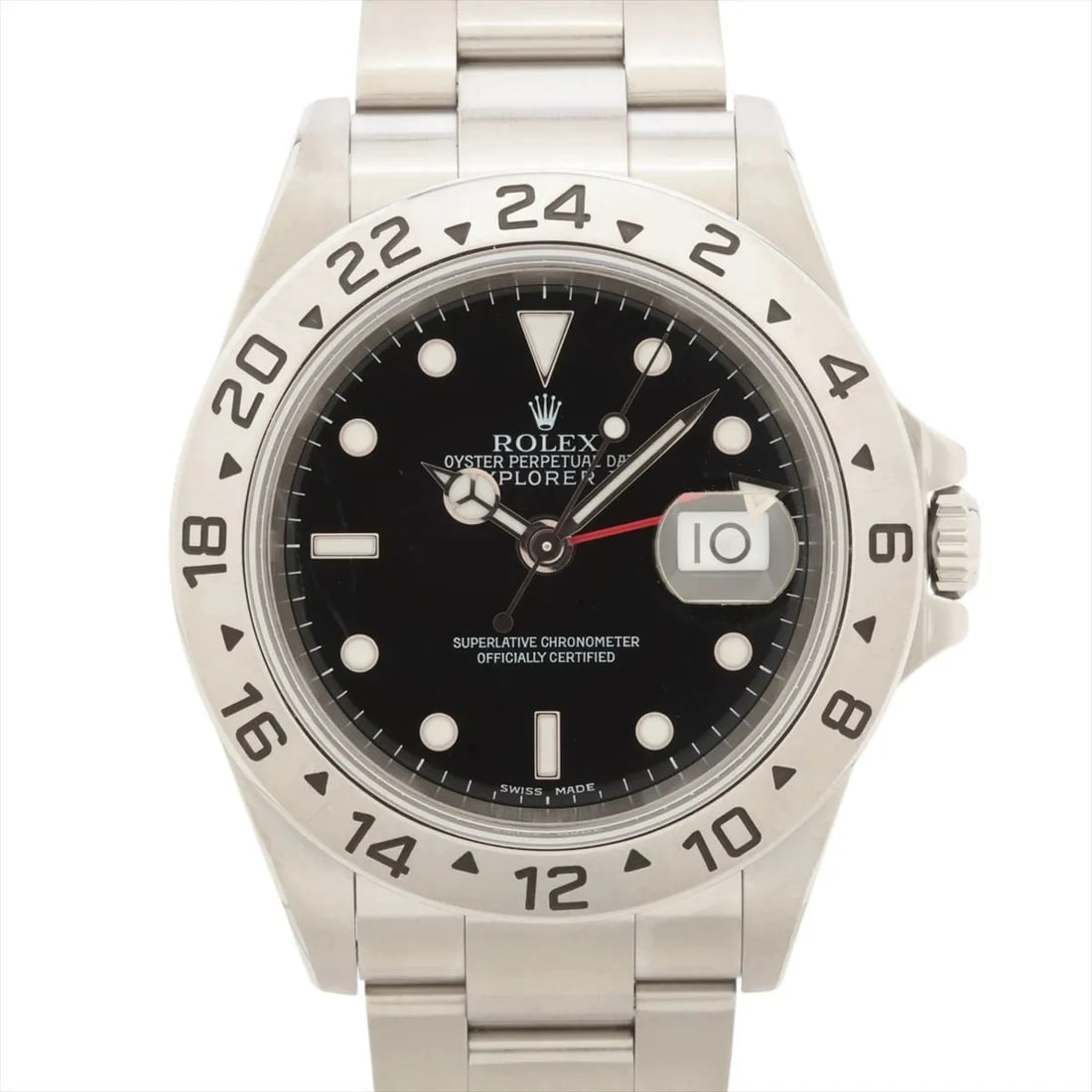 ROLEX EXPLORER II SS AT BLACK DIAL WATCH: Rolex Explorer Ii Ss At Black Dial Watch Brand: Rolex Type/Style: Wristwatch Material: SS Color: Dial Color Black Size: Case:W1.6 x H1.6inch / W40 x H40 Circumference of Wrist:7.1inch / 18 Accesso