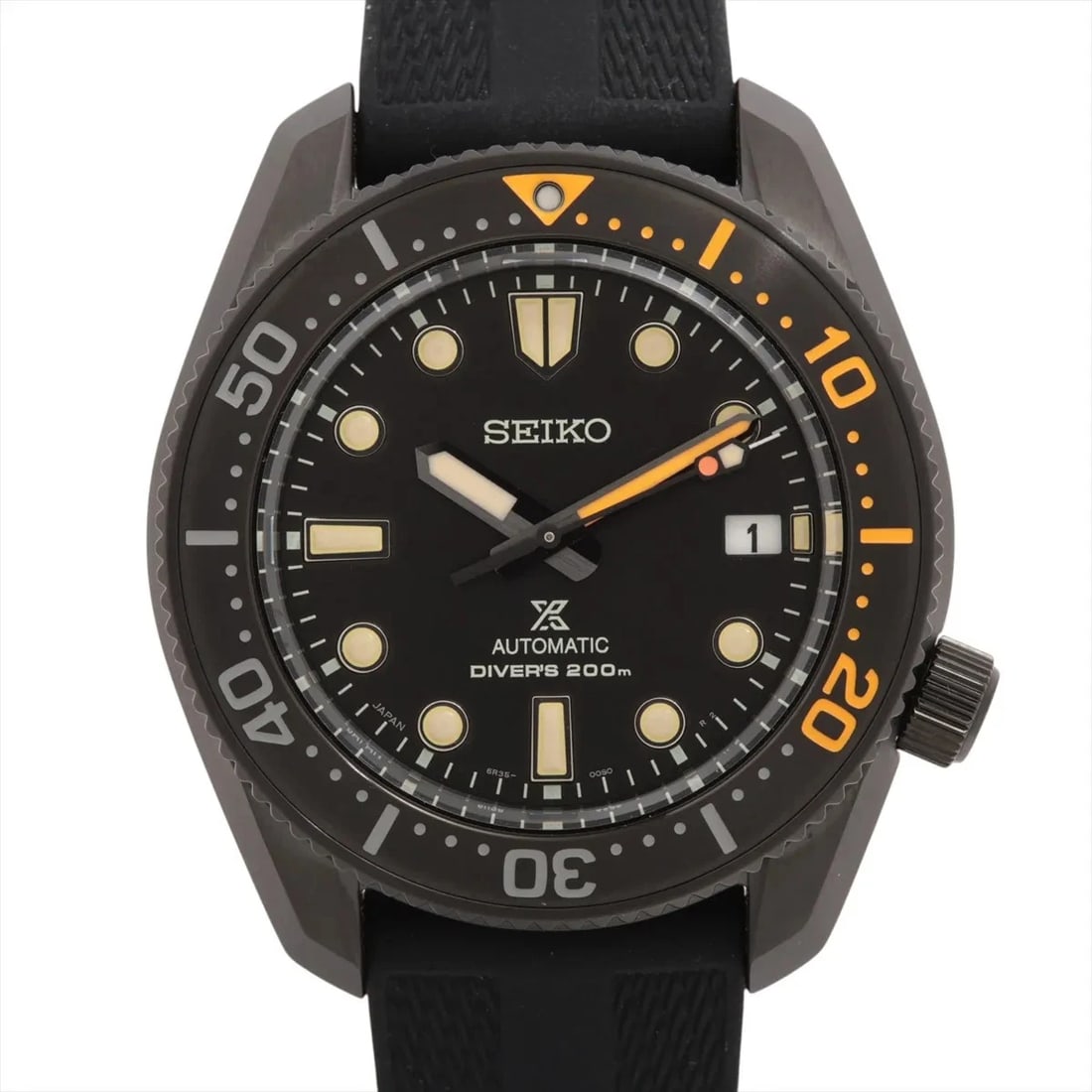 SEIKO PROSPEX SS & RUBBER AT BLACK DIAL WATCH: Seiko Prospex Ss & Rubber At Black Dial Watch Brand: Seiko Type/Style: Wristwatch Material: SS & Rubber Color: Dial Color Black Size: Case:W1.6 x H1.6inch / W41 x H41 Circumference of Wrist:7.9inch /
