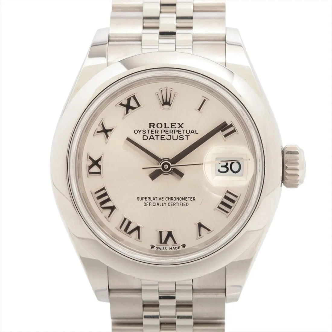 ROLEX LADY DATEJUST SS AT SILVER WATCH: Rolex Lady Datejust Ss At Silver Watch Brand: Rolex Type/Style: Wristwatch Material: SS Color: Dial Color Silver Size: Case:W0.8 x H0.8inch / W28 x H28 Circumference of Wrist:6.5inch / 16.5