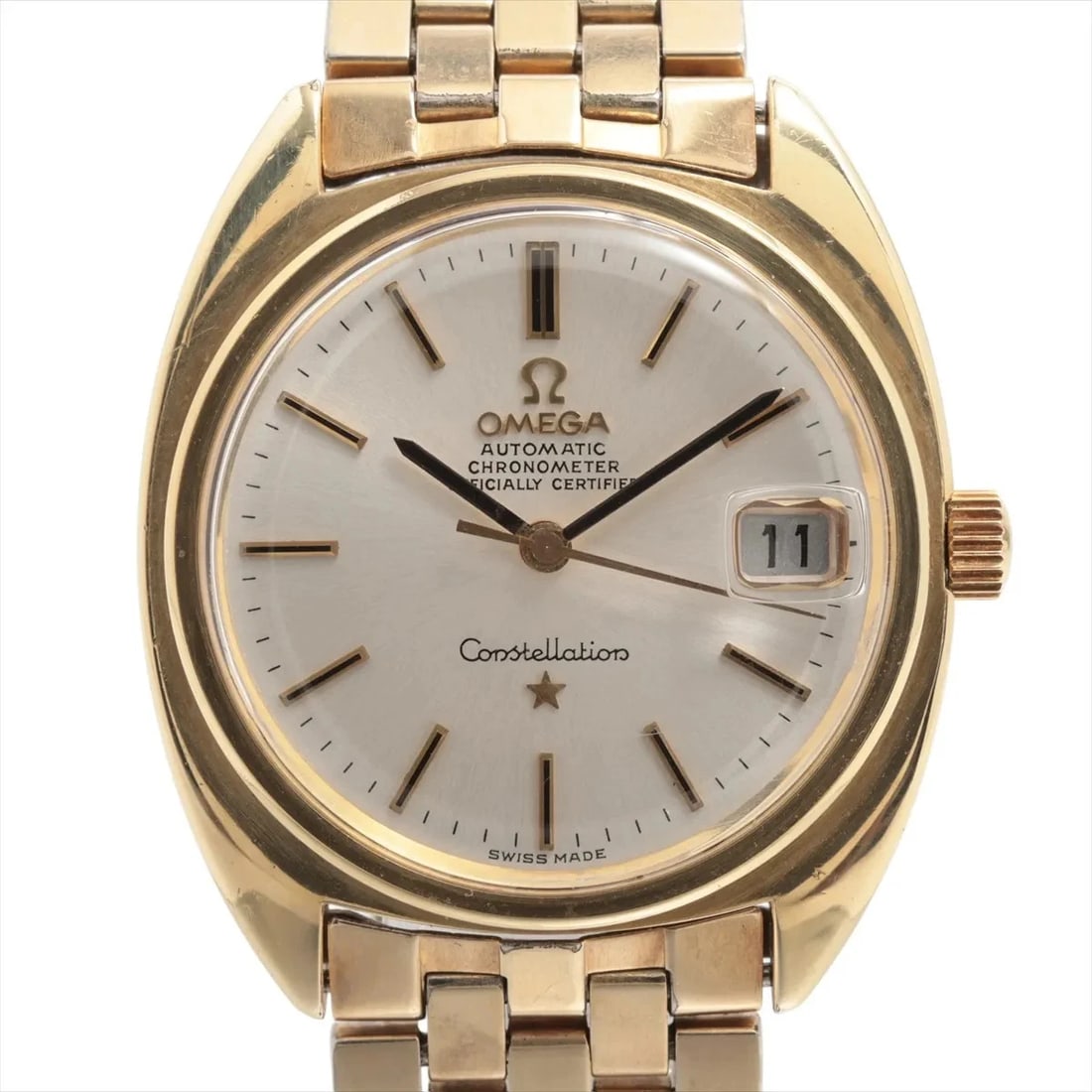 OMEGA CONSTELLATION GP?SS GP?SS AT SILVER WATCH: Omega Constellation Gp?Ss Gp?Ss At Silver Watch Brand: Omega Type/Style: Wristwatch Material: SS?GP Color: Dial Color Silver Size: Case:W1.2 x H1.2inch / W32 x H32 Circumference of Wrist:6.9inch / 17.