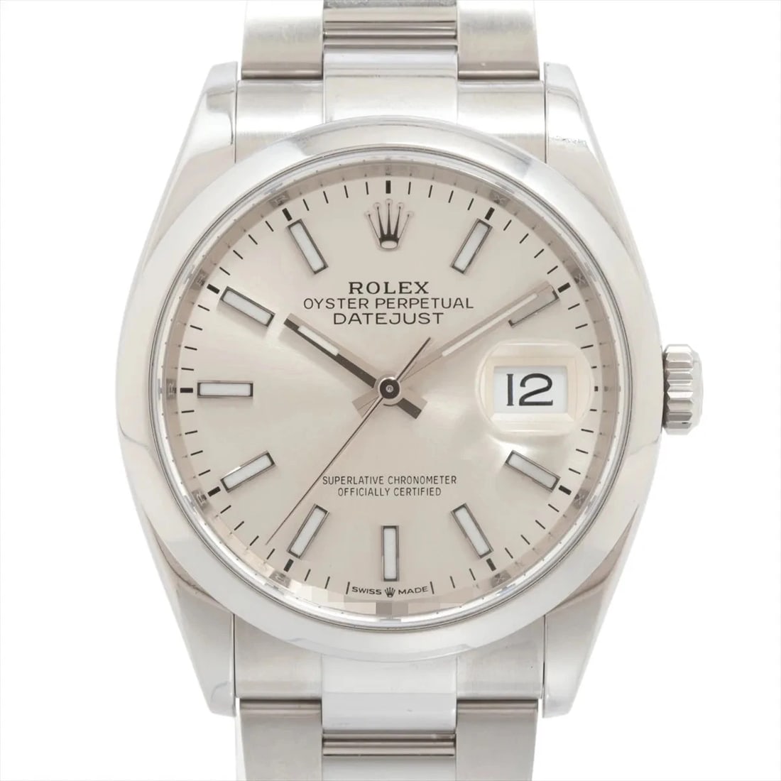 ROLEX DATEJUST 36 SS AT SILVER WATCH: Rolex Datejust 36 Ss At Silver Watch Brand: Rolex Type/Style: Wristwatch Material: SS Color: Dial Color Silver Size: Case:W1.2 x H1.2inch / W36 x H36 Circumference of Wrist:7.5inch / 19 Accessorie
