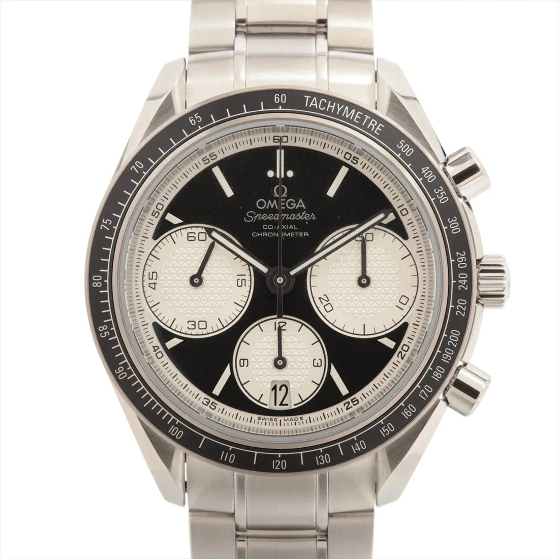 OMEGA SPEEDMASTER RACING CO-AXIAL SS AT BLACK WATCH: Omega Speedmaster Racing Co-Axial Ss At Black Watch Brand: Omega Type/Style: Wristwatch Material: SS Color: Dial Color Black Size: Case:W1.6 x H1.6inch / W40 x H40 Circumference of Wrist:7.5inch / 19 