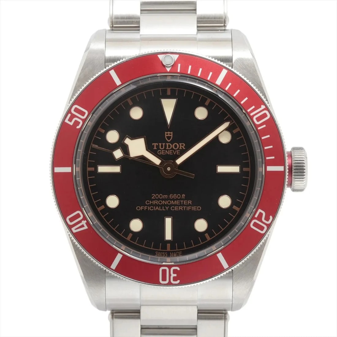 TUDOR HERITAGE BLACK BAY SS AT BLACK DIAL WATCH: Tudor Heritage Black Bay Ss At Black Dial Watch Brand: Tudor Type/Style: Wristwatch Material: SS Color: Dial Color Black Size: Case:W1.6 x H1.6inch / W41 x H41 Circumference of Wrist:7.9inch / 20