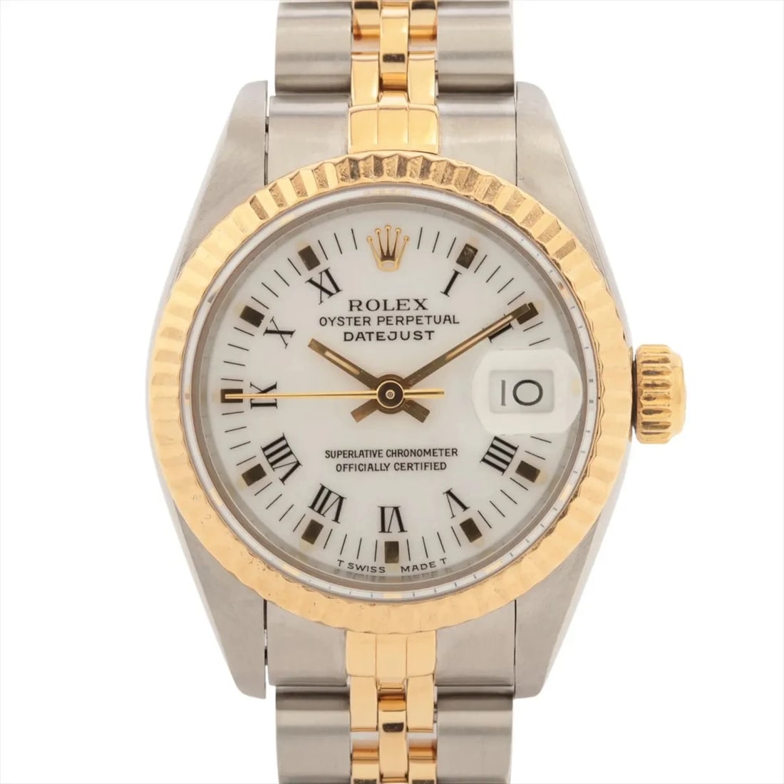 ROLEX LADY DATEJUST AT WHITE DIAL WATCH (1 of 3)