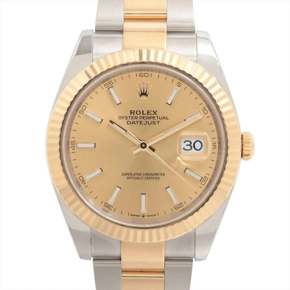 ROLEX DATEJUST 41 AT CHAMPAGNE OYSTER WATCH (1 of 3)