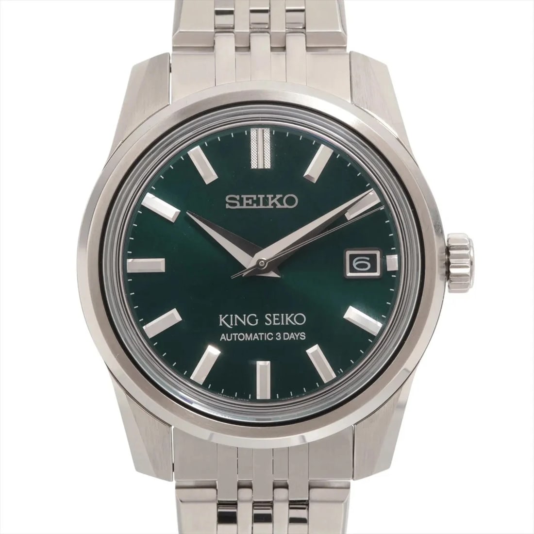 SEIKO KING SEIKO SS AT GREEN WATCH: Seiko King Seiko Ss At Green Watch Brand: Seiko Type/Style: Wristwatch Material: SS Color: Dial Color Green Size: Case:W1.2 x H1.2inch / W38 x H38 Circumference of Wrist:8.1inch / 20.5 Accessories