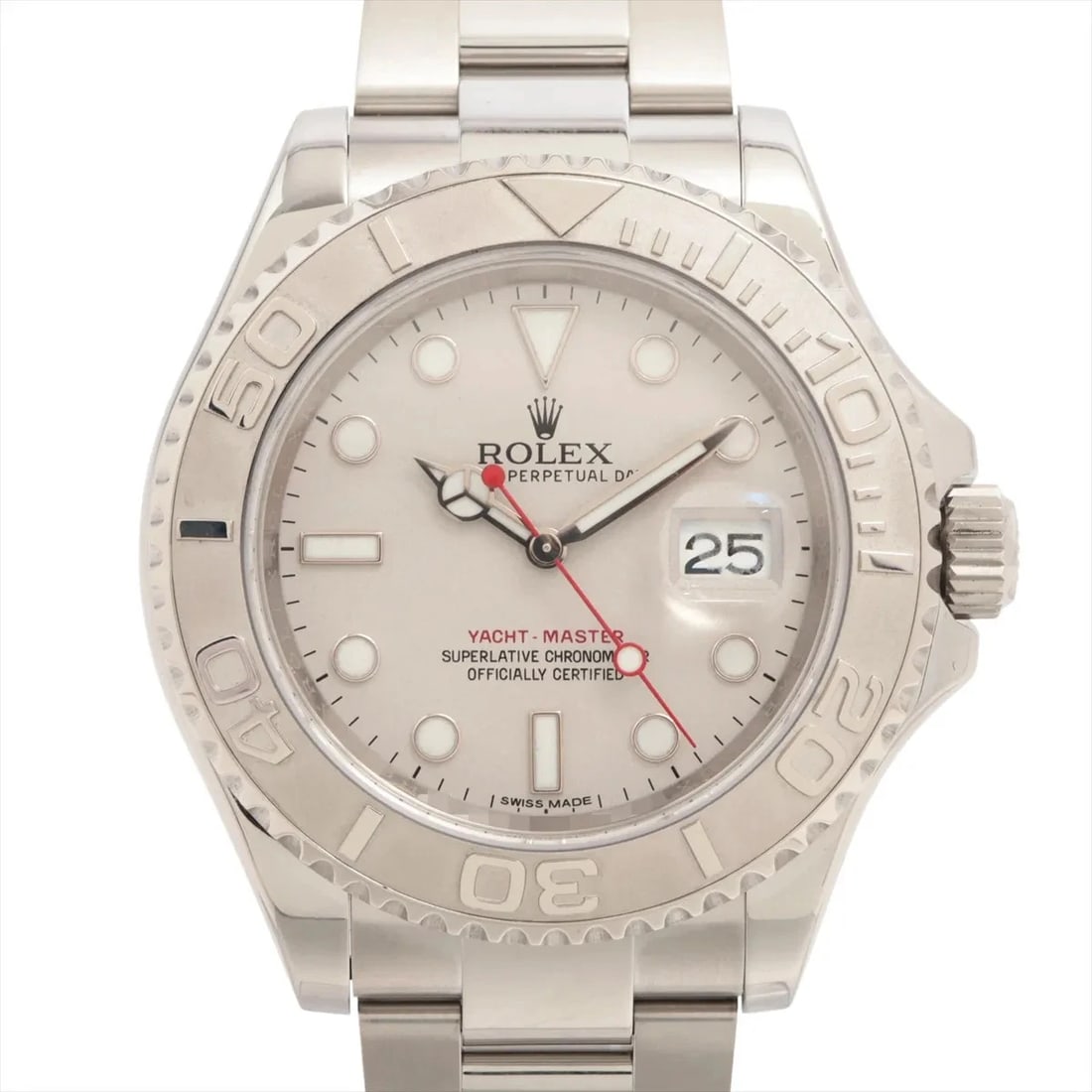 ROLEX YACHT-MASTER 40 PT?SS AT SILVER WATCH: Rolex Yacht-Master 40 Pt?Ss At Silver Watch Brand: Rolex Type/Style: Wristwatch Material: PT?SS Color: Dial Color Silver Size: Case:W1.6 x H1.6inch / W40 x H40 Circumference of Wrist:7.7inch / 19.5