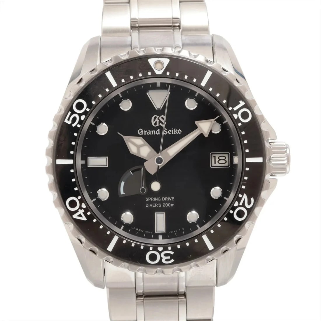 GRAND SEIKO SPORTS COLLECTION SPRING DRIVE SS AT BLACK DIAL WATCH: Grand Seiko Sports Collection Spring Drive Ss At Black Dial Watch Brand: Grand Seiko Type/Style: Wristwatch Material: SS Color: Dial Color Black Size: Case:W1.6 x H2.0inch / W44.2 x H51 Circumference 