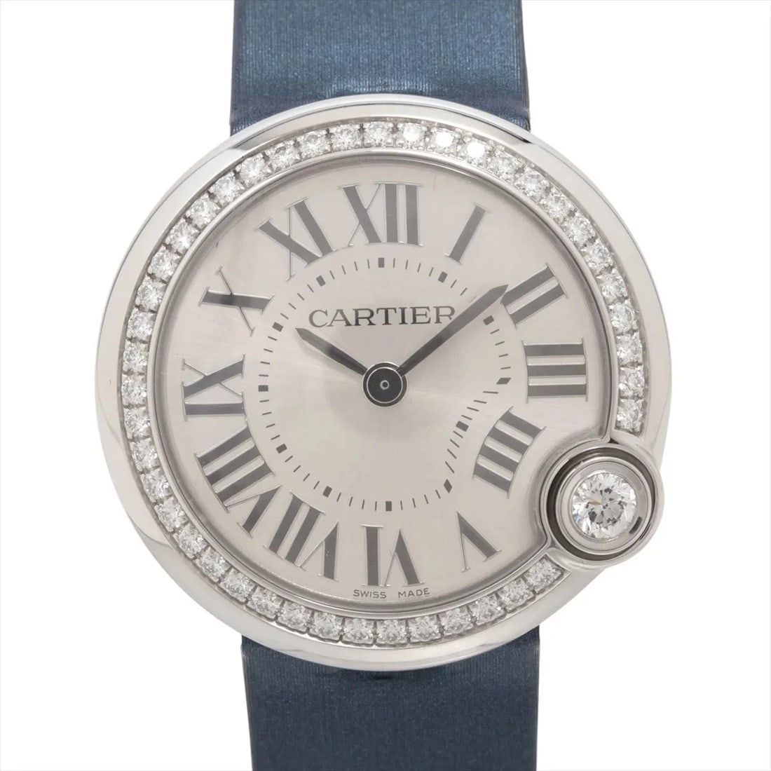 CARTIER BARON BLANC DOO CARTIER SS & LEATHER QZ SILVER WATCH: Cartier Baron Blanc Doo Cartier Ss & Leather Qz Silver Watch Brand: Cartier Type/Style: Wristwatch Material: SS & Leather Color: Dial Color Silver Size: Case:W1.2 x H1.2inch / W30 x H30 Circumference 