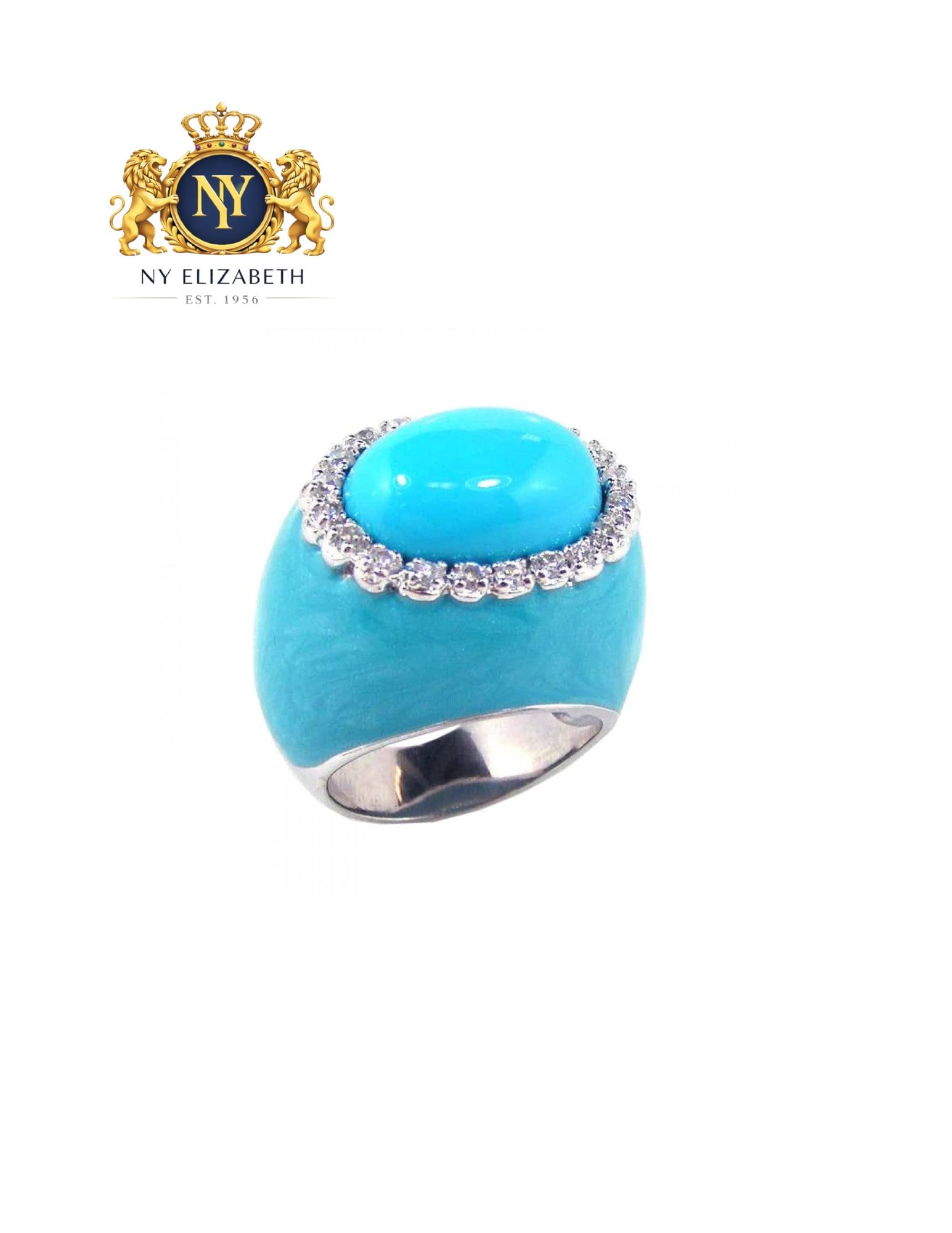 CLEARANCE-SILVER 925 RHODIUM PLATED BLUE ENAMEL CLEAR RING: Clearance-Silver 925 Rhodium Plated Blue Enamel Clear CZ Ring Metal: 925 Sterling Silver Plating: Nickel Free Rhodium Plated Stone: Clear CZ Stones Ring Size:: 9 US Accessories: None Notice: When p
