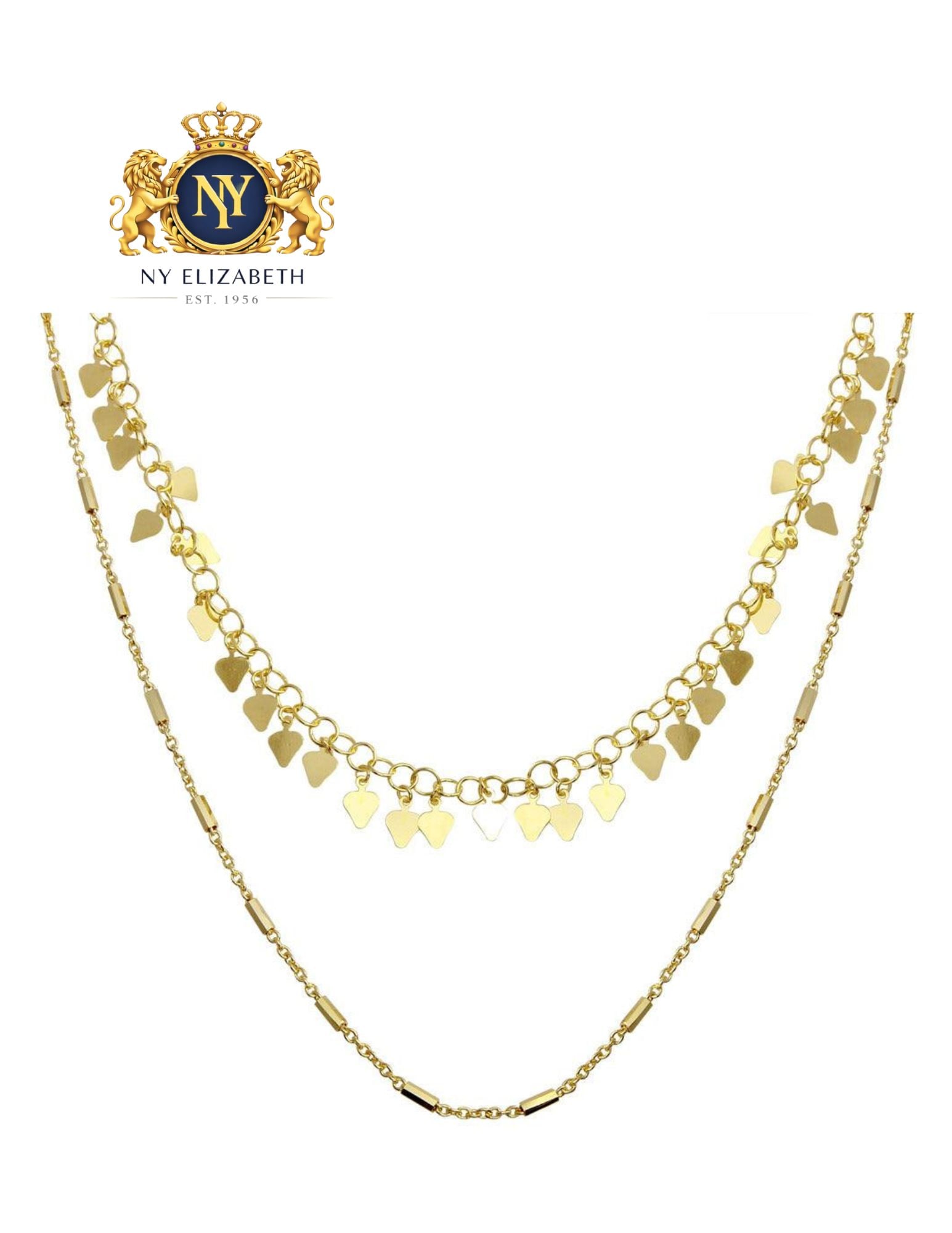 GOLD PLATED 925 STERLING SILVER DOUBLE CHAIN NECKLACE: Gold Plated 925 Sterling Silver Double Chain Necklace Metal: 925 Sterling Silver Plating: Nickel Free Gold Plated Length: 18 Inches Accessories: None Notice: When purchasing pre-owned goods, please re