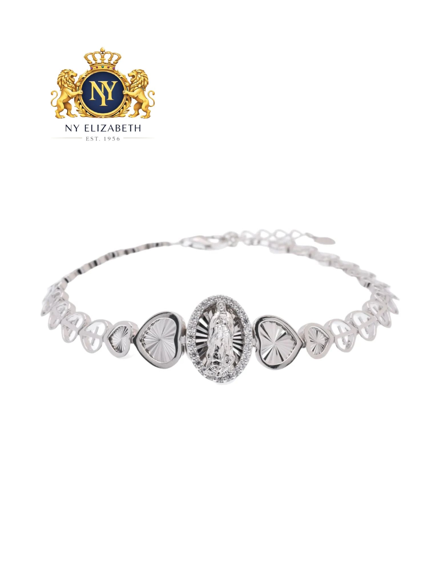 RHODIUM PLATED 925 STERLING SILVER DIAMOND CHAIN ADJUSTABLE BRACELET: Rhodium Plated 925 Sterling Silver Diamond Chain Adjustable Bracelet Metal: 925 Sterling Silver Plating: Nickel Free Rhodium Plated Stone: Clear CZ Dimensions: 12.5mm x 9mm Length: 6-8 Inches Adjustab