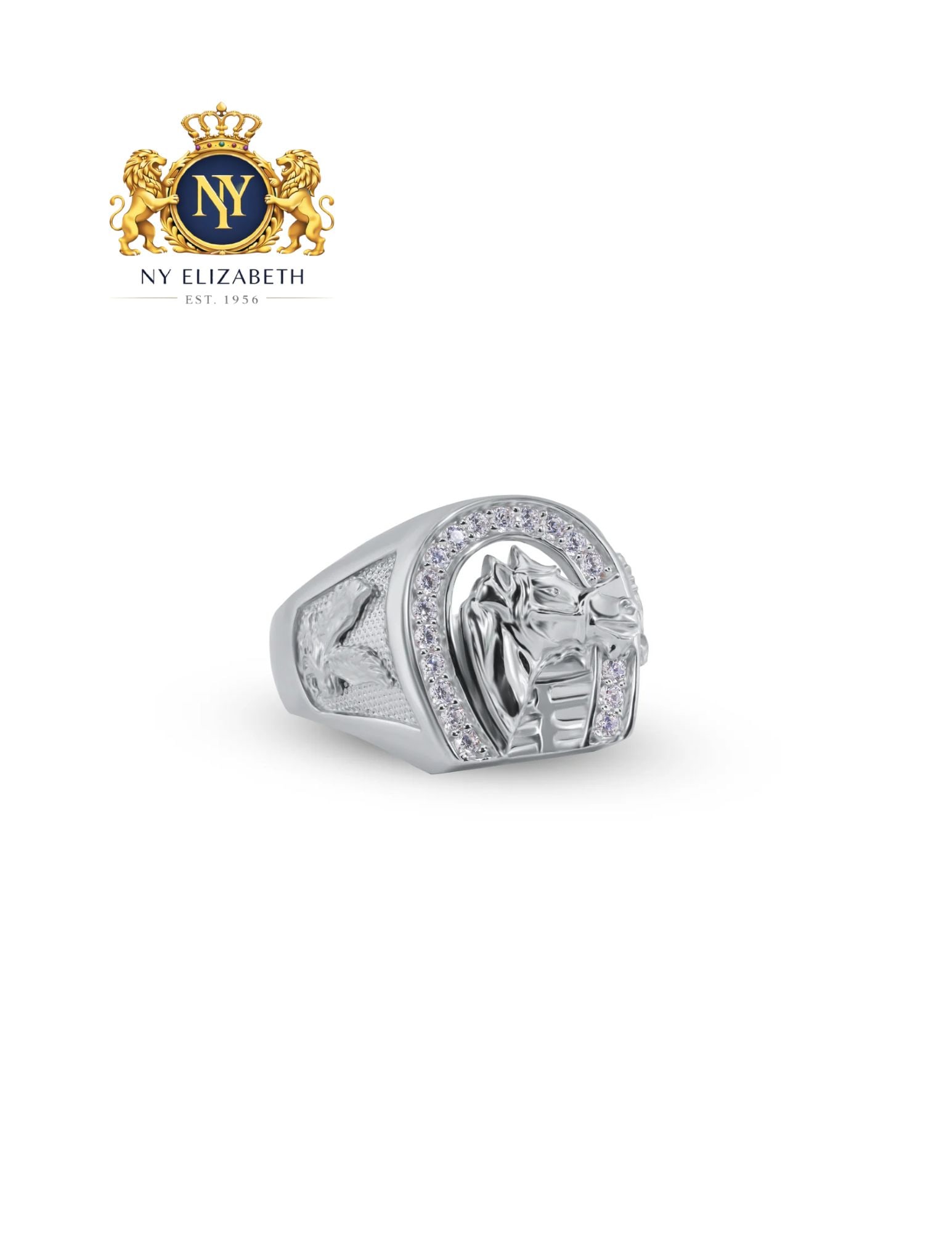 RHODIUM PLATED 925 STERLING SILVER MOISSANITE OR MEN'S SHOE RING: Rhodium Plated 925 Sterling Silver Moissanite or CZ Men's Shoe Ring Metal: 925 Sterling Silver Plating: Nickel Free Rhodium Plated Stone: Cubic Zirconia Ring Size:: 9 US Accessories: None Notice: W