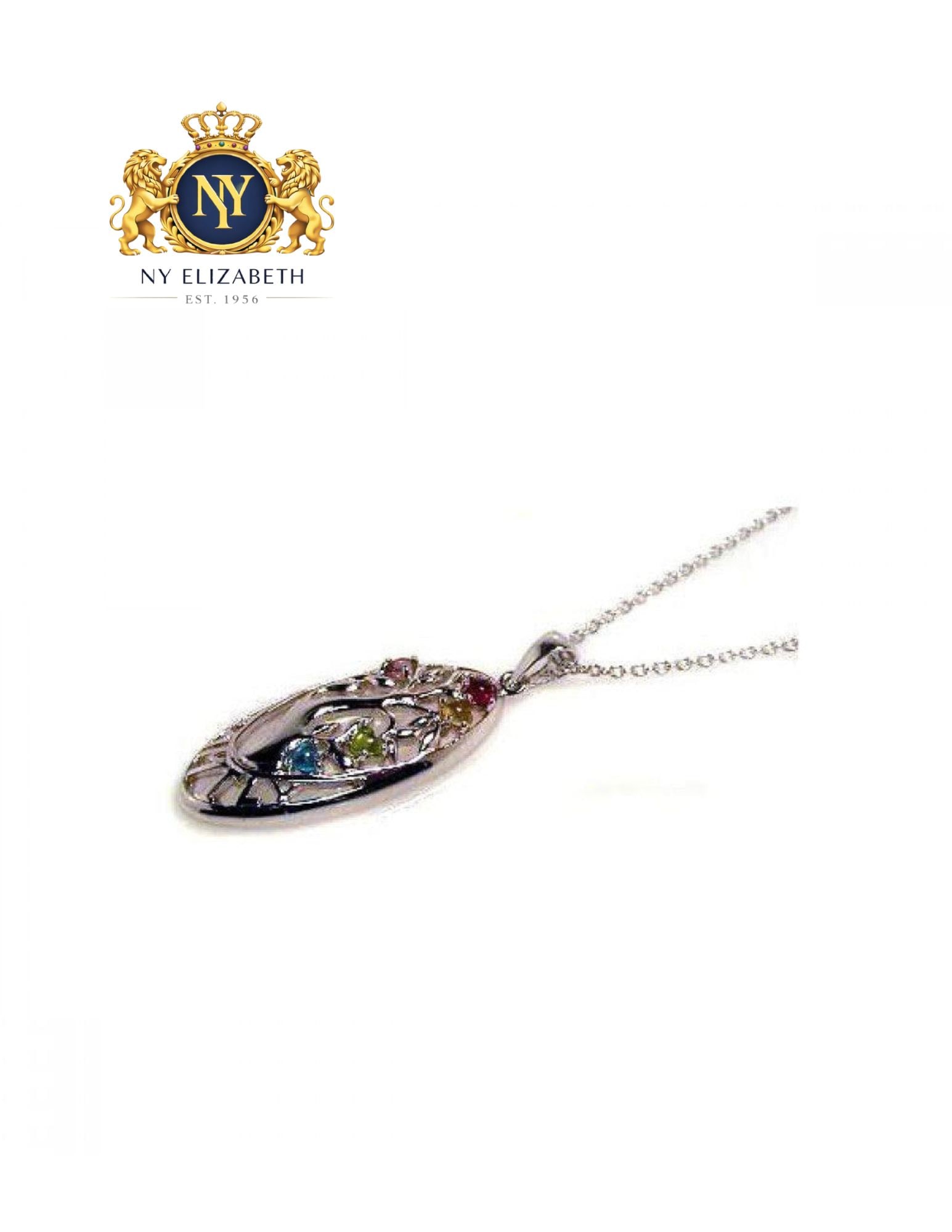 SILVER 925 MULTI COLOR RHODIUM PLATED OVAL PENDANT NECKLACE: Silver 925 Multi Color CZ Rhodium Plated Oval Pendant Necklace Metal: 925 Sterling Silver Plating: Nickel Free Rhodium Plated Stone: Cubic Zirconia Stones Length: 16 + 2 Inches Extension Accessories: 