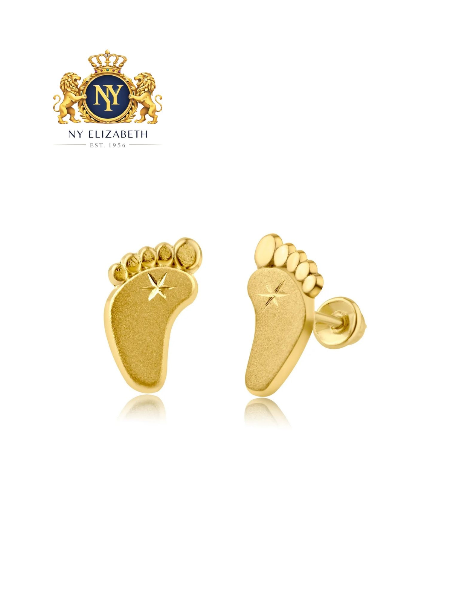 14 KARAT YELLOW GOLD FEET SCREW BACK EARRING: 14 Karat Yellow Gold Feet Screw Back Earring Metal: 14 Karat Gold Dimensions: 5mm x 9mm Length: None Accessories: None Notice: When purchasing pre-owned goods, please refer to the photos of the items 