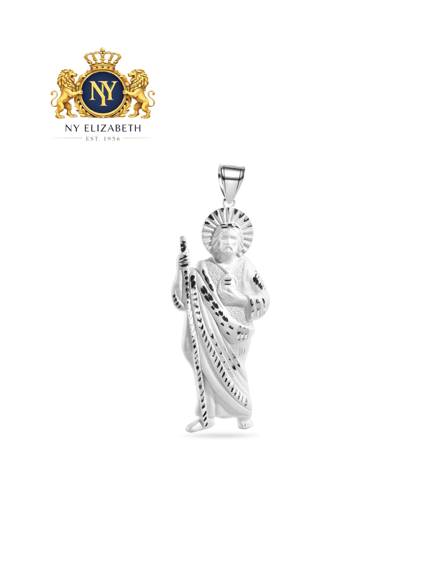SANDBLASTED FINISH 925 STERLING SILVER DIAMOND CUT PENDANT (1 of 4)
