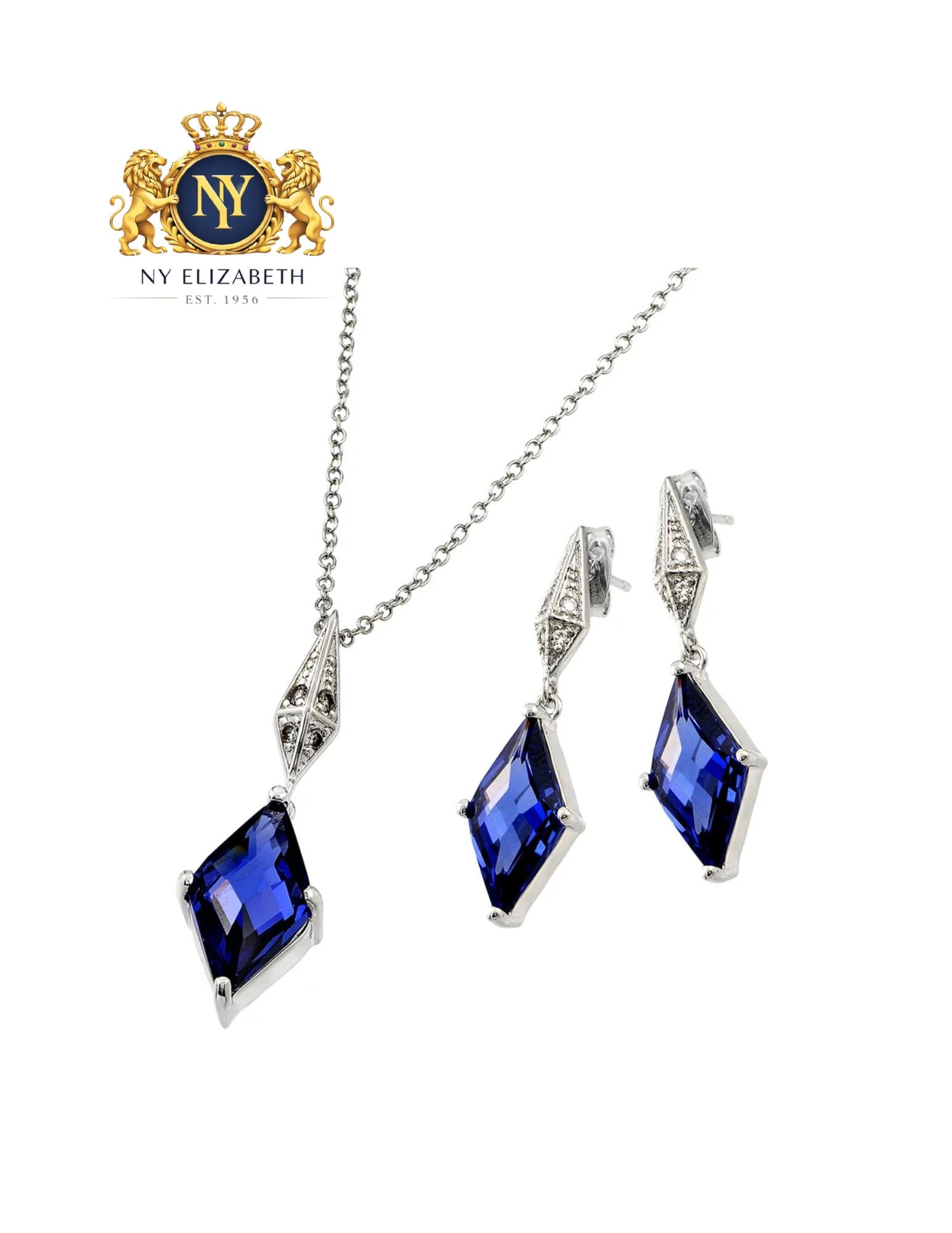 SILVER 925 RHODIUM PLATEDBIRTHSTONE DIAMOND EARRING AND NECKLACE: Silver 925 Rhodium PlatedBirthstone Diamond CZ Earring and Necklace Metal: 925 Sterling Silver Plating: Nickel Free Rhodium Plated Stone: Birthstone: September-Sapphire Length: None Accessories: None 