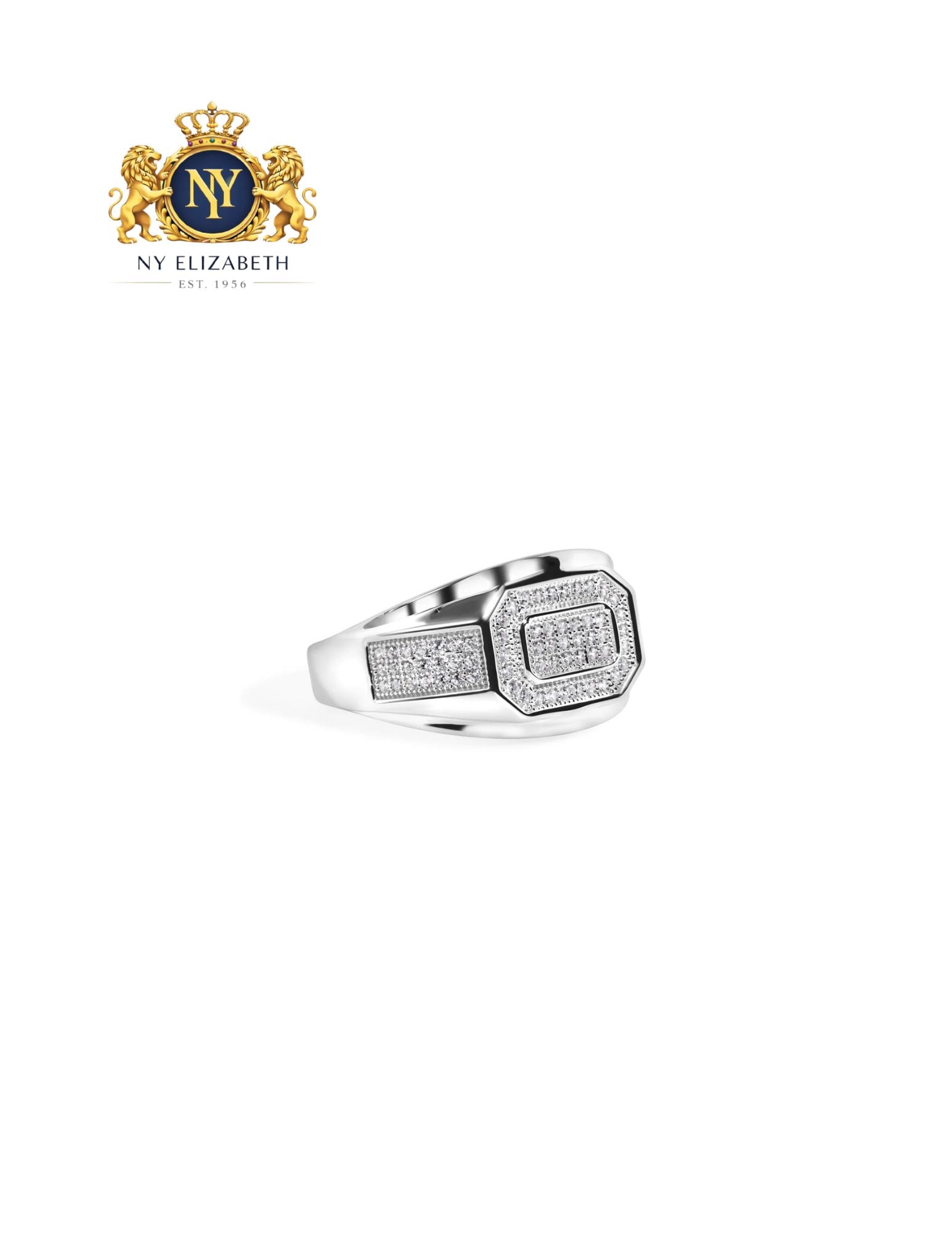 RHODIUM PLATED 925 STERLING SILVER MEN'S CLEAR RING: Rhodium Plated 925 Sterling Silver Men's Clear CZ Ring Metal: 925 Sterling Silver Plating: Rhodium Plated Stone: Clear CZ Stones Ring Size:: 12 US Accessories: None Notice: When purchasing pre-owne