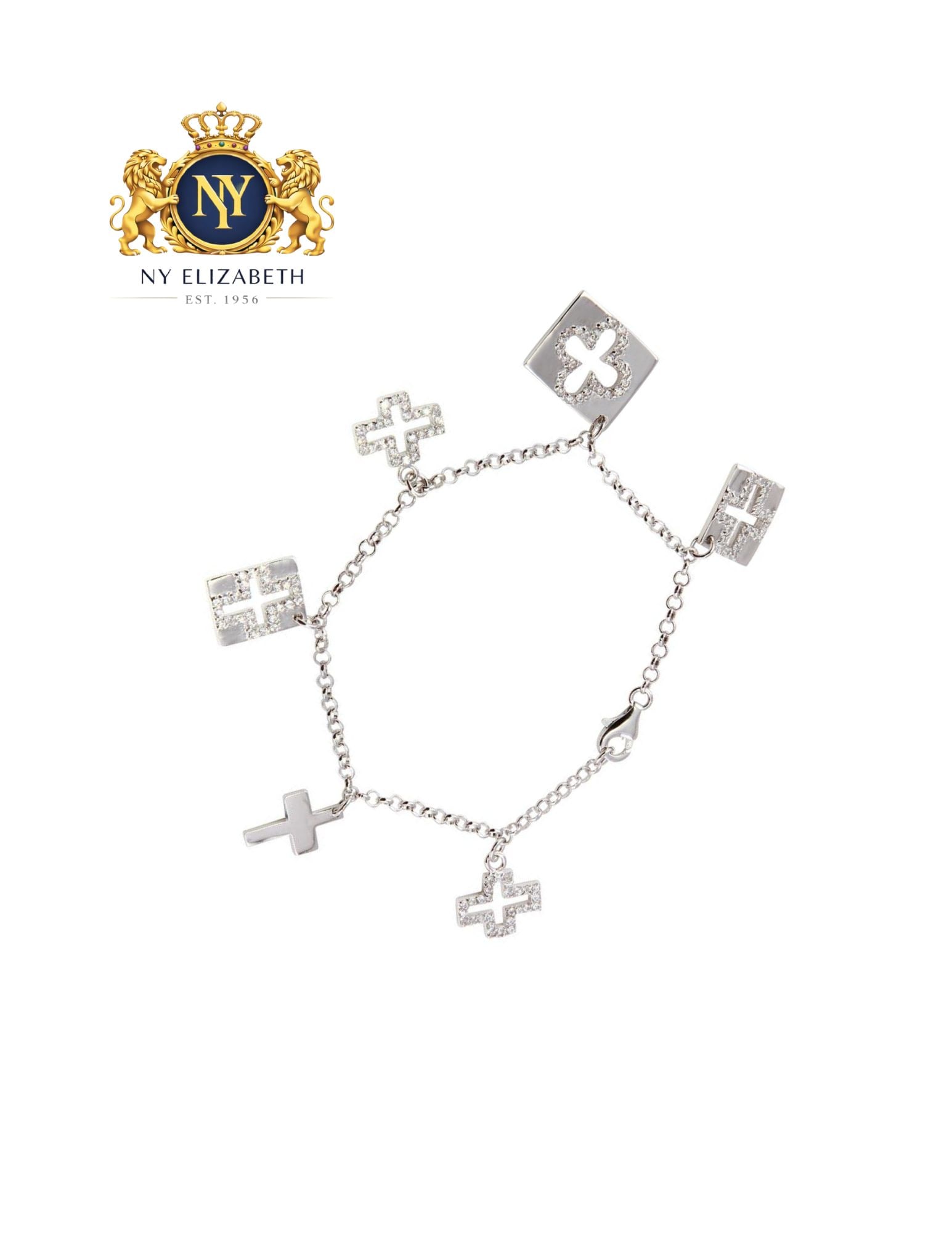 SILVER 925 RHODIUM PLATED MULTIPLE OBJECTS BRACELET - 2