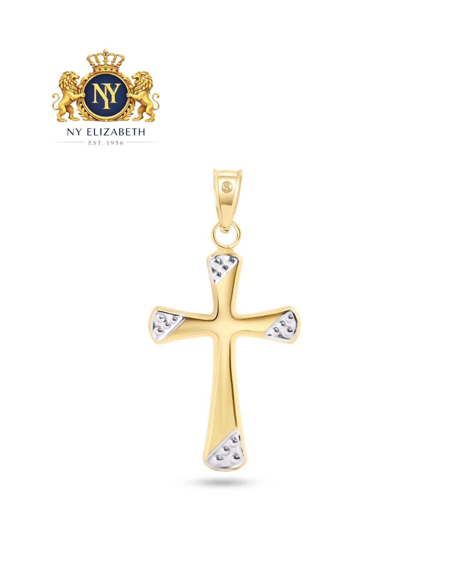 14 KARAT YELLOW GOLD 2 SIDED WHITE GOLD PENDANT: 14 Karat Yellow Gold 2 Sided White Gold Pendant Metal: 14K Gold Dimensions: 14mm x 20.1mm Weight: 0.3 grams Length: None Accessories: None Notice: When purchasing pre-owned goods, please refer to t