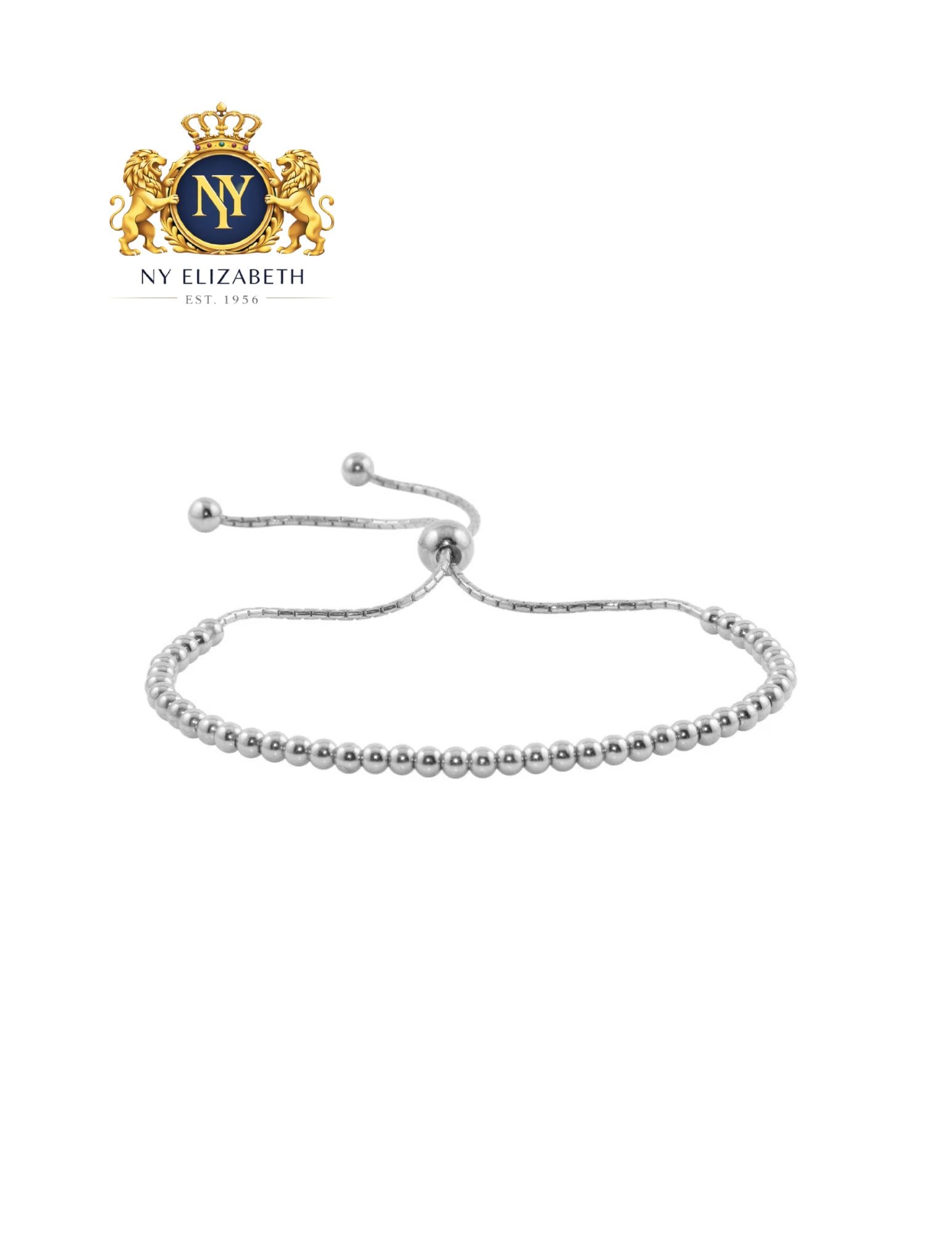 RHODIUM PLATED 925 STERLING SILVER BEADED LARIAT BRACELET: Rhodium Plated 925 Sterling Silver Beaded Lariat Bracelet Metal: 925 Sterling Silver Plating: Nickel Free Rhodium Plated Length: 7 Inches Adjustable Accessories: None Notice: When purchasing pre-owned