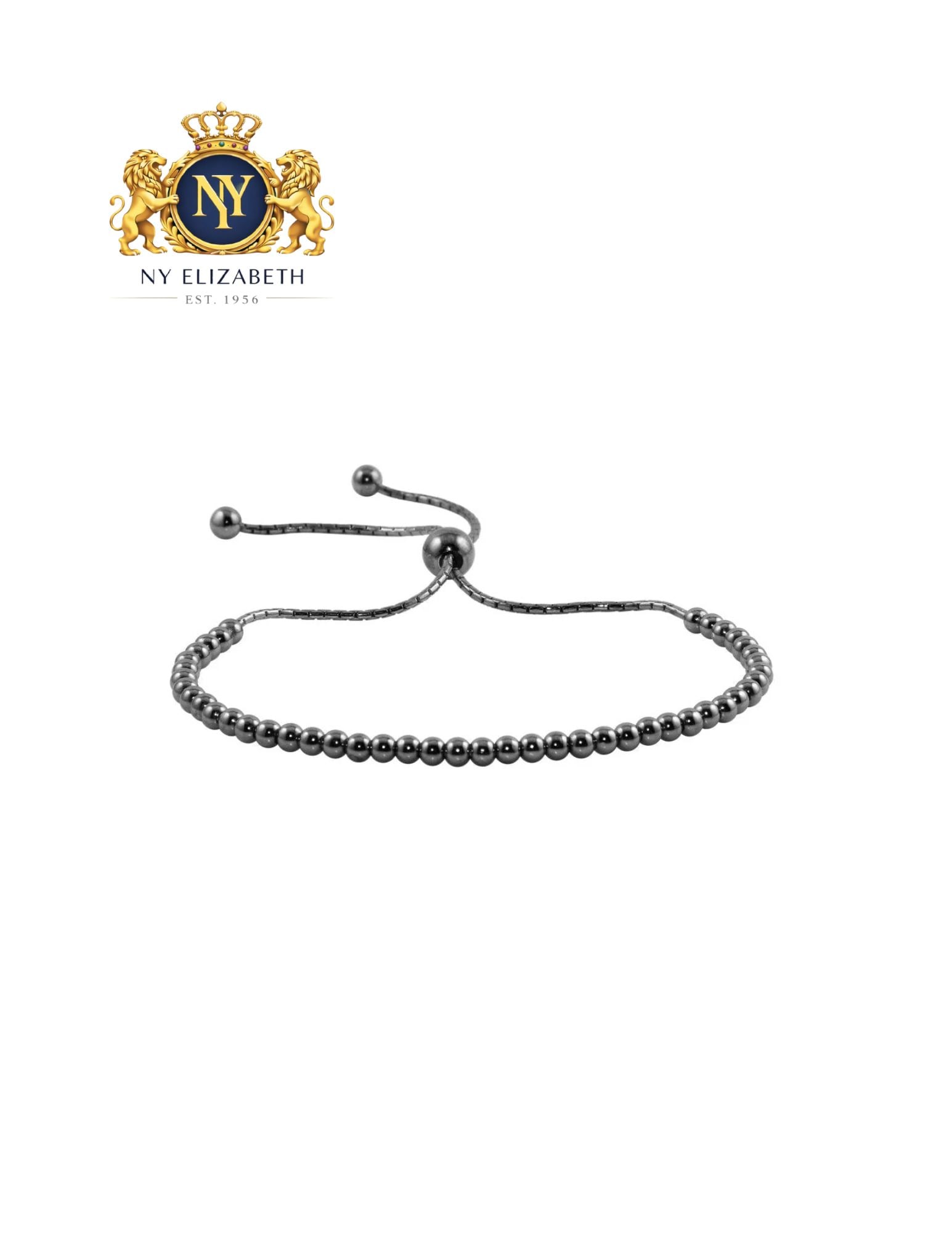 BLACK RHODIUM PLATED 925 STERLING SILVER BEADED LARIAT BRACELET: Black Rhodium Plated 925 Sterling Silver Beaded Lariat Bracelet Metal: 925 Sterling Silver Plating: Nickel Free Black Rhodium Plated Length: 7 Inches Adjustable Accessories: None Notice: When