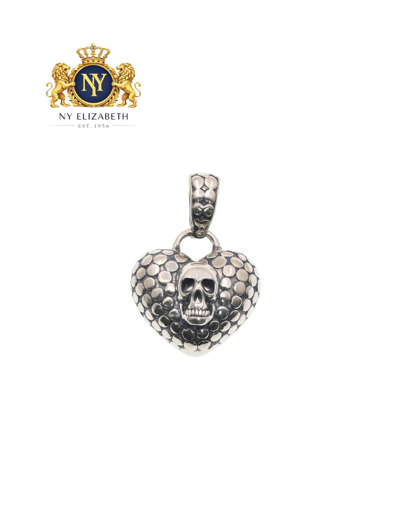 OXIDIZED 925 STERLING SILVER TEXTURED HEART PENDANT (1 of 3)