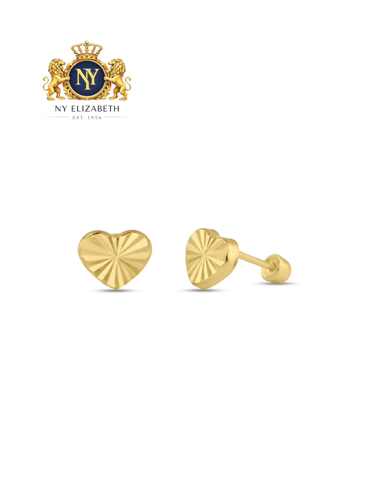 14 KARAT YELLOW GOLD DC HEART SCREW BACK STUD EARRING: 14 Karat Yellow Gold DC Heart Screw Back Stud Earring Metal: 14 Karat Gold Dimensions: 4.8mm x 6.1mm Length: None Accessories: None Notice: When purchasing pre-owned goods, please refer to the photos 