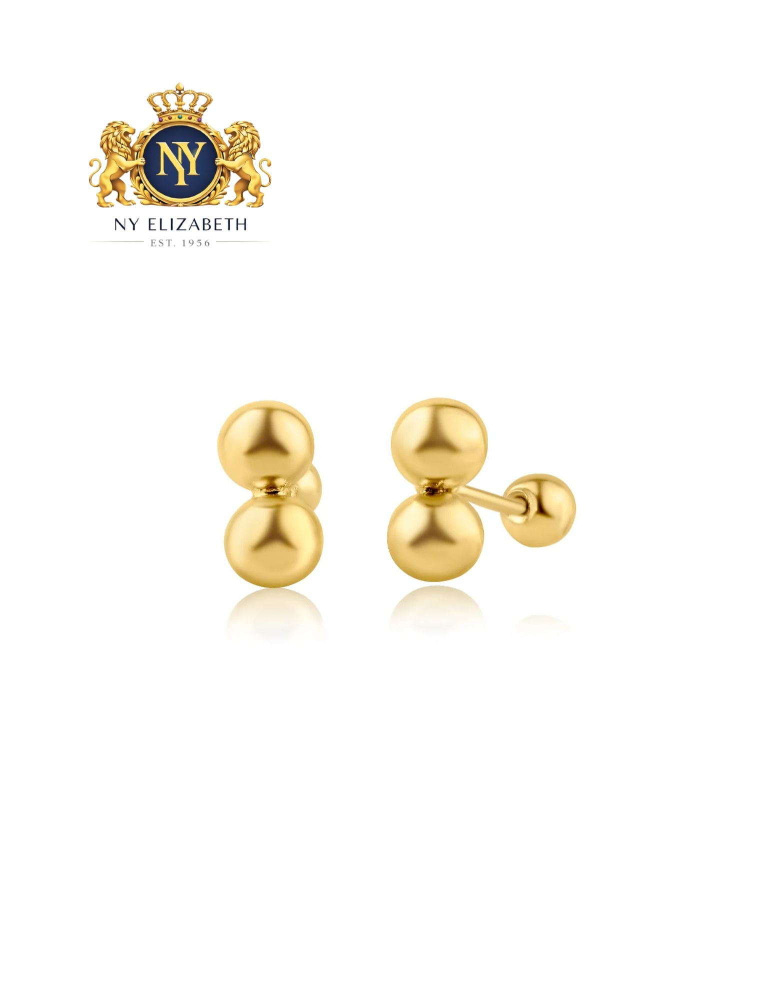 14 KARAT YELLOW GOLD DOUBLE BALL SCREW BACK EARRING: 14 Karat Yellow Gold Double Ball Screw Back Earring Metal: 14 Karat Gold Dimensions: 3.2mm x 6mm Length: None Accessories: None Notice: When purchasing pre-owned goods, please refer to the photos of t